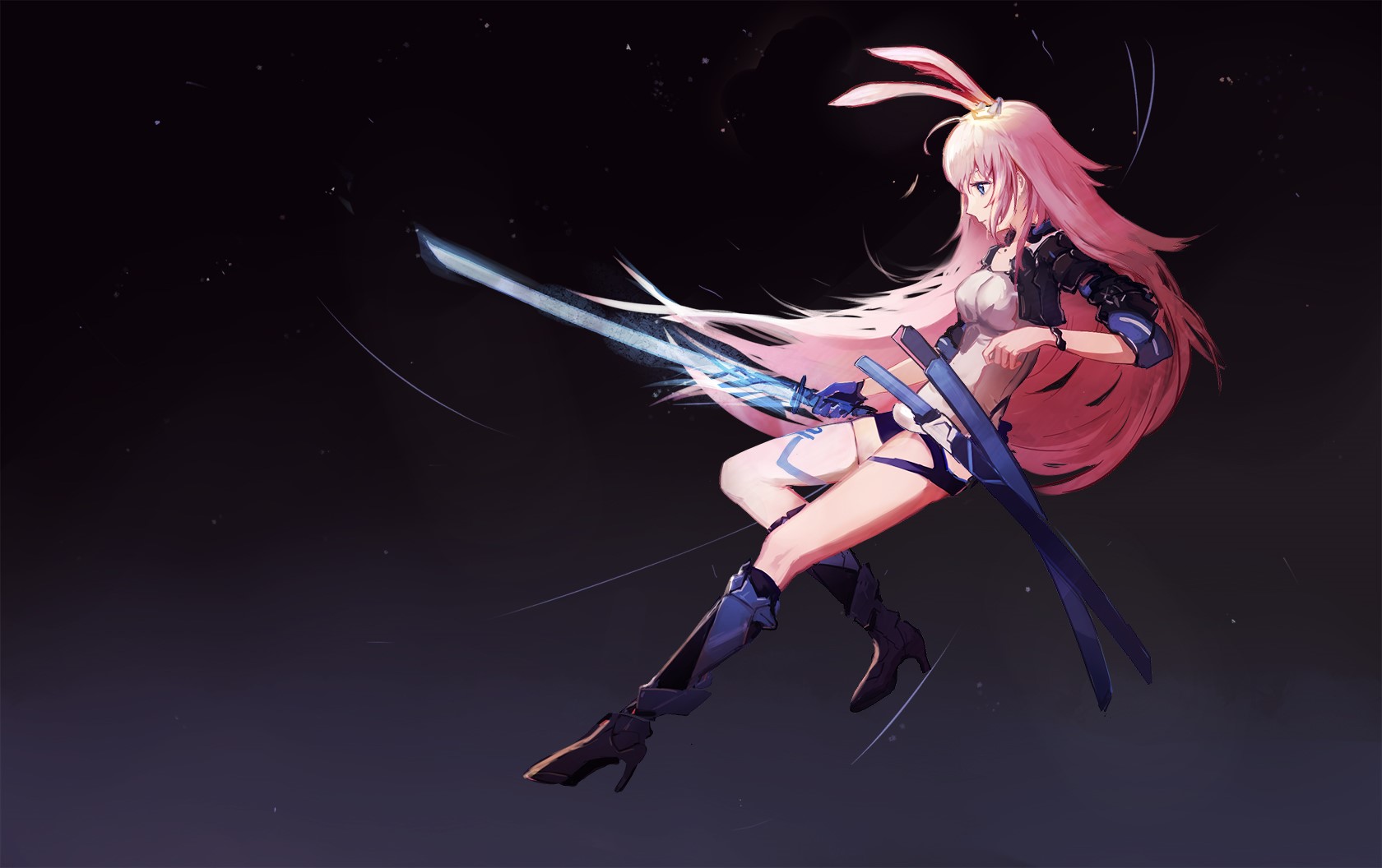 Yae Sakura from Honkai Impact with pink hair and swords HD Wallpaper