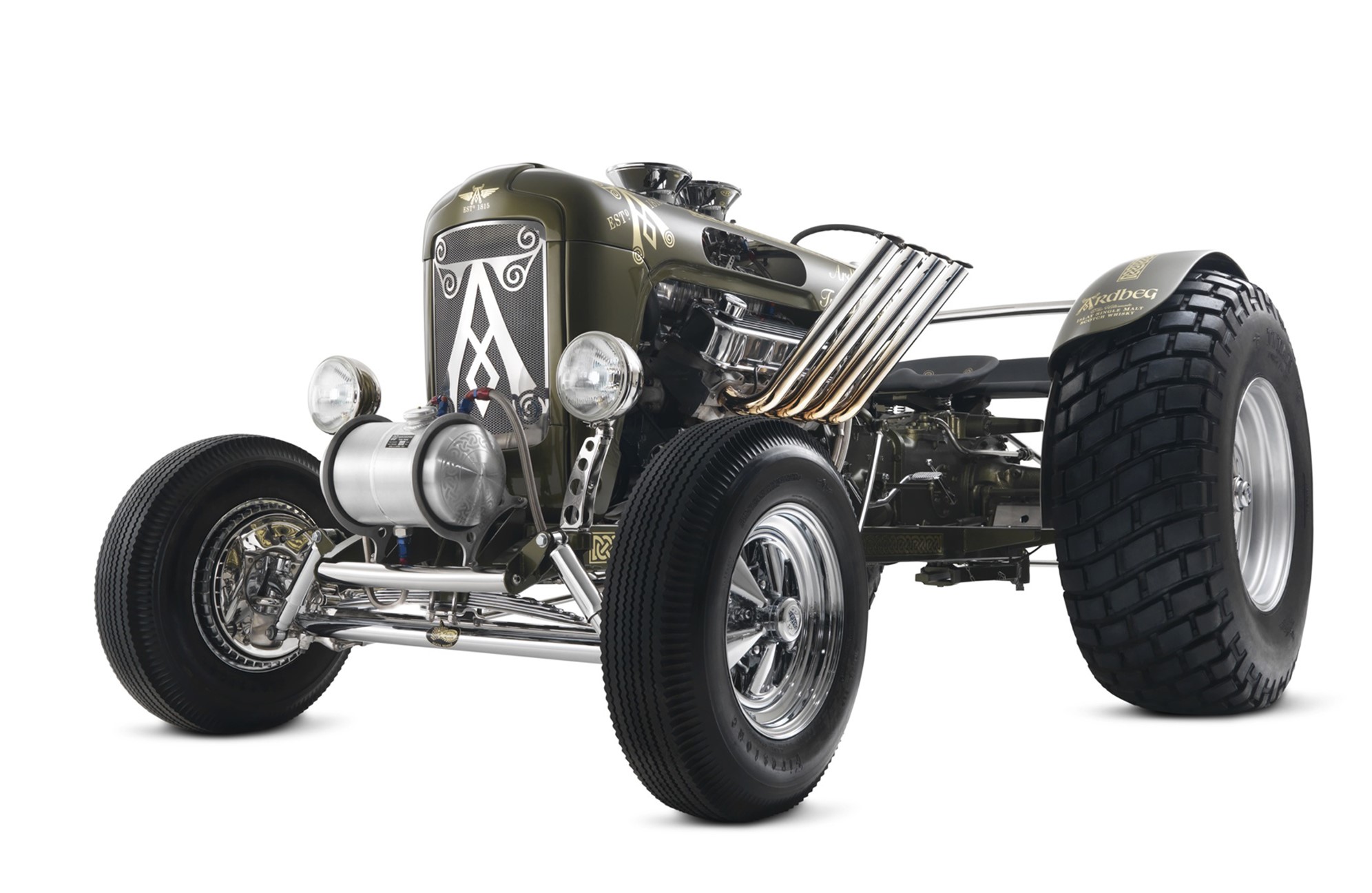 Ardbeg whisky branded tractor with large wheels HD Wallpaper