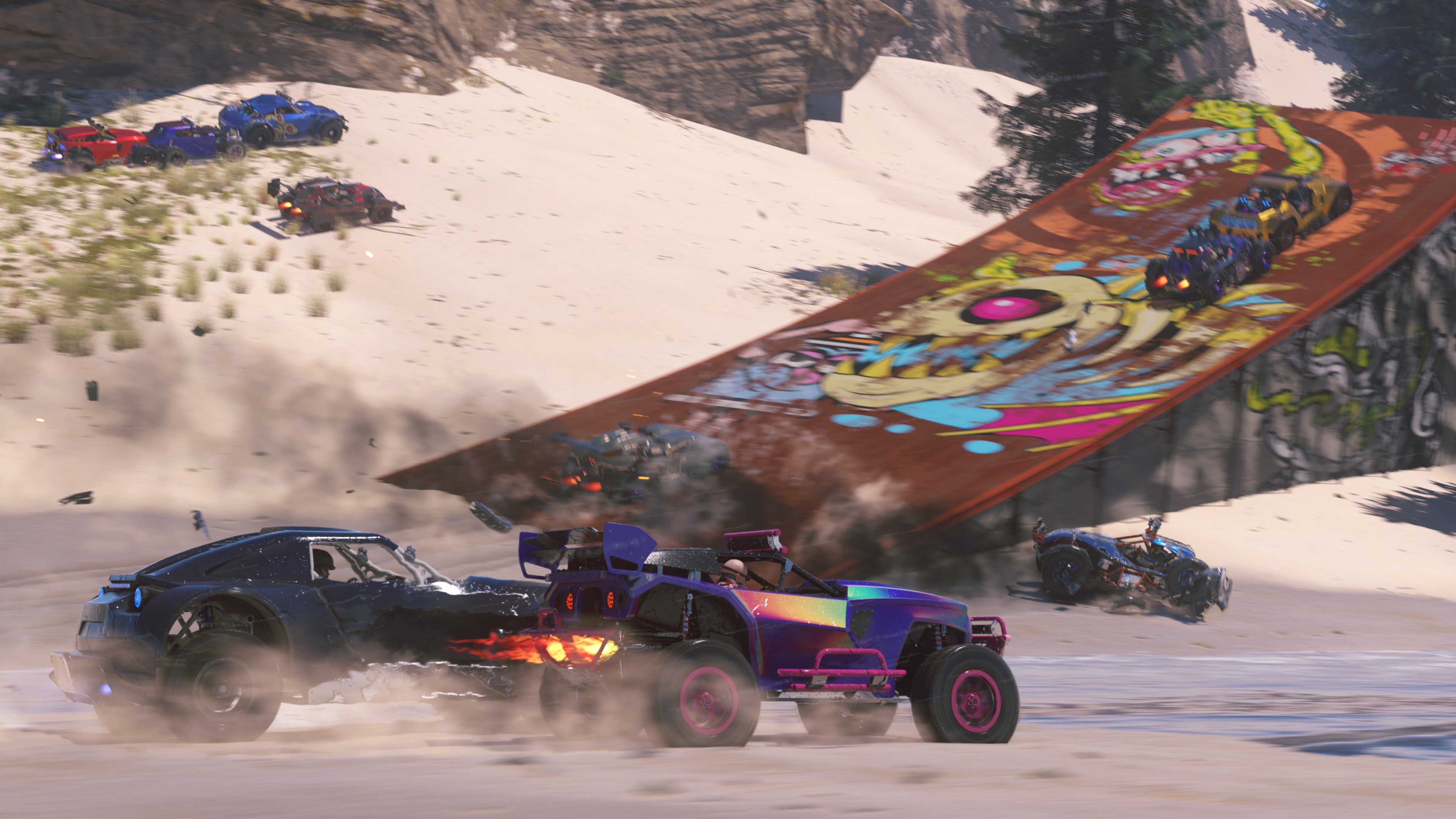 4K racing video game screenshot HD Wallpaper