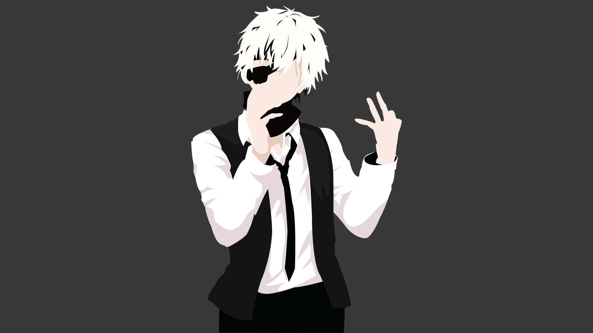 Kaneki Ken from Tokyo Ghoul minimalist art HD Wallpaper