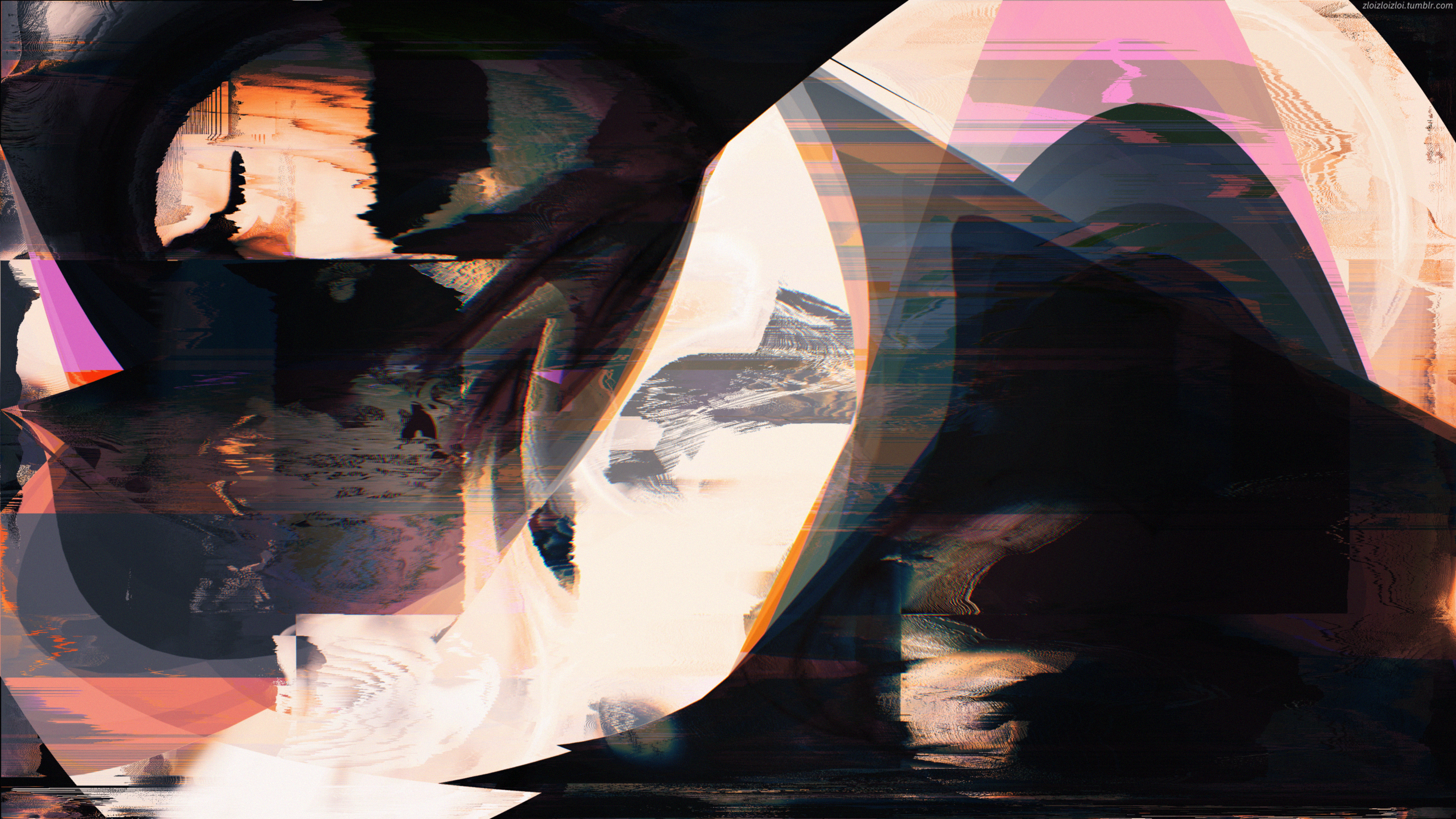 4K Glitch Art Digital Abstract HD Wallpaper