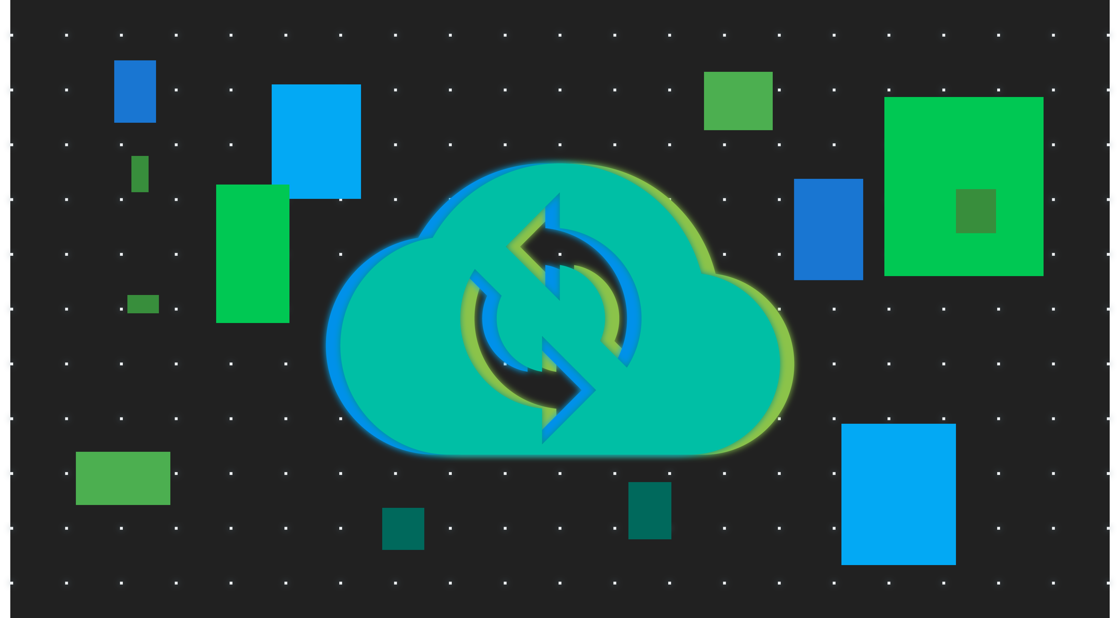 Abstract Cloud Services with Geometric Figures and Grid HD Wallpaper