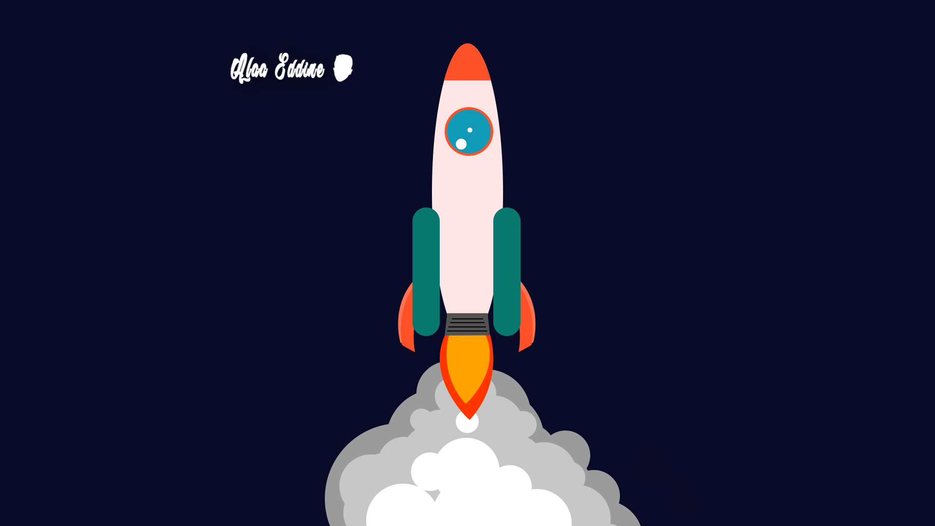 Rocket Launching with Smoke HD Wallpaper