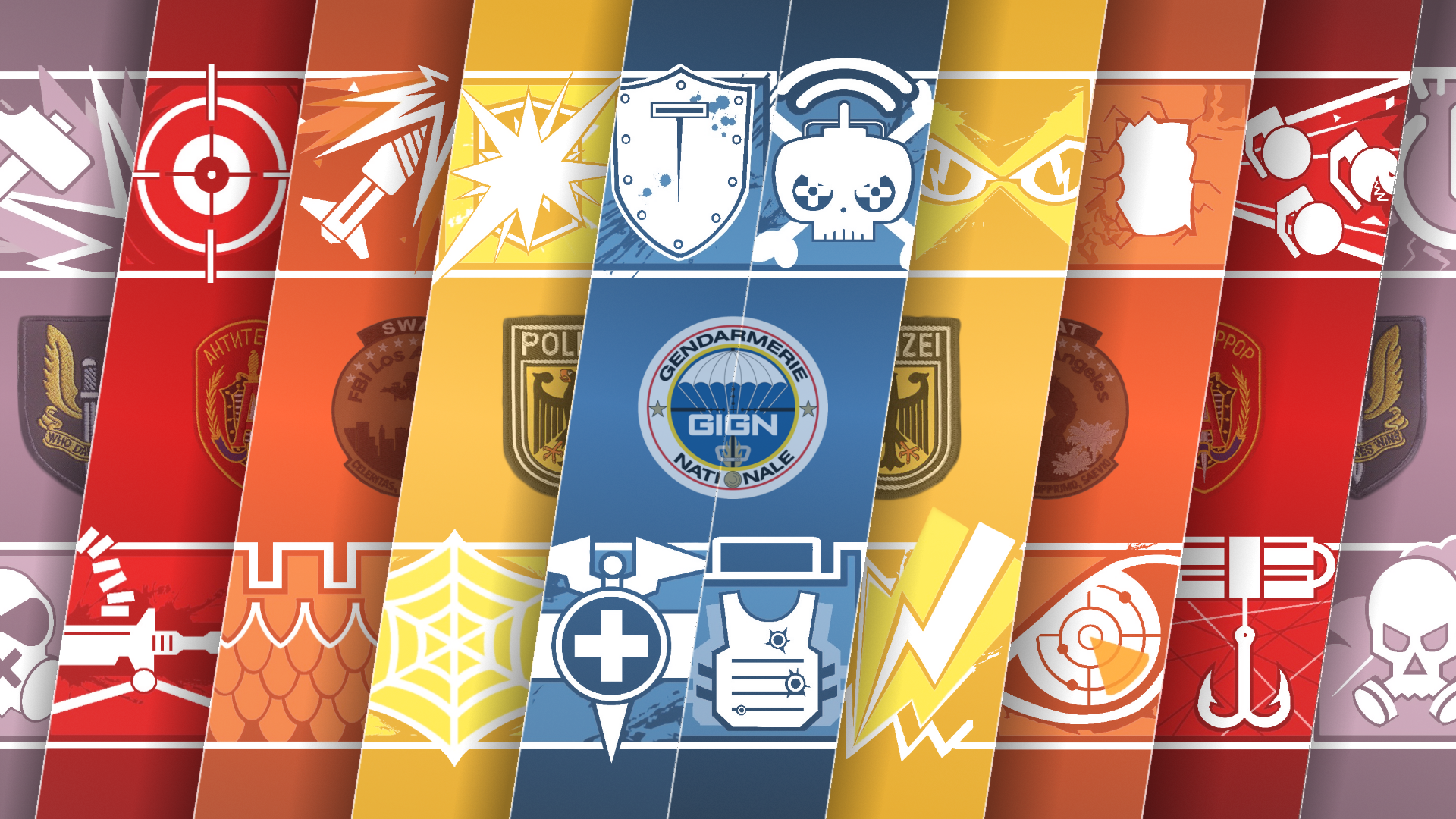 Rainbow Six Siege Operator Icons and Emblems HD Wallpaper