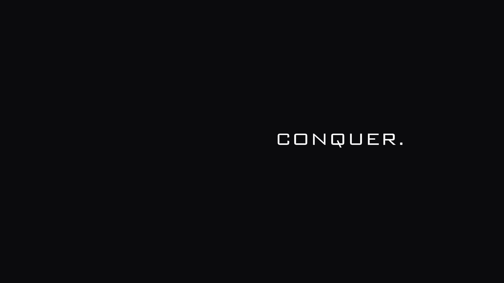 Conquer. Motivational Typography HD Wallpaper