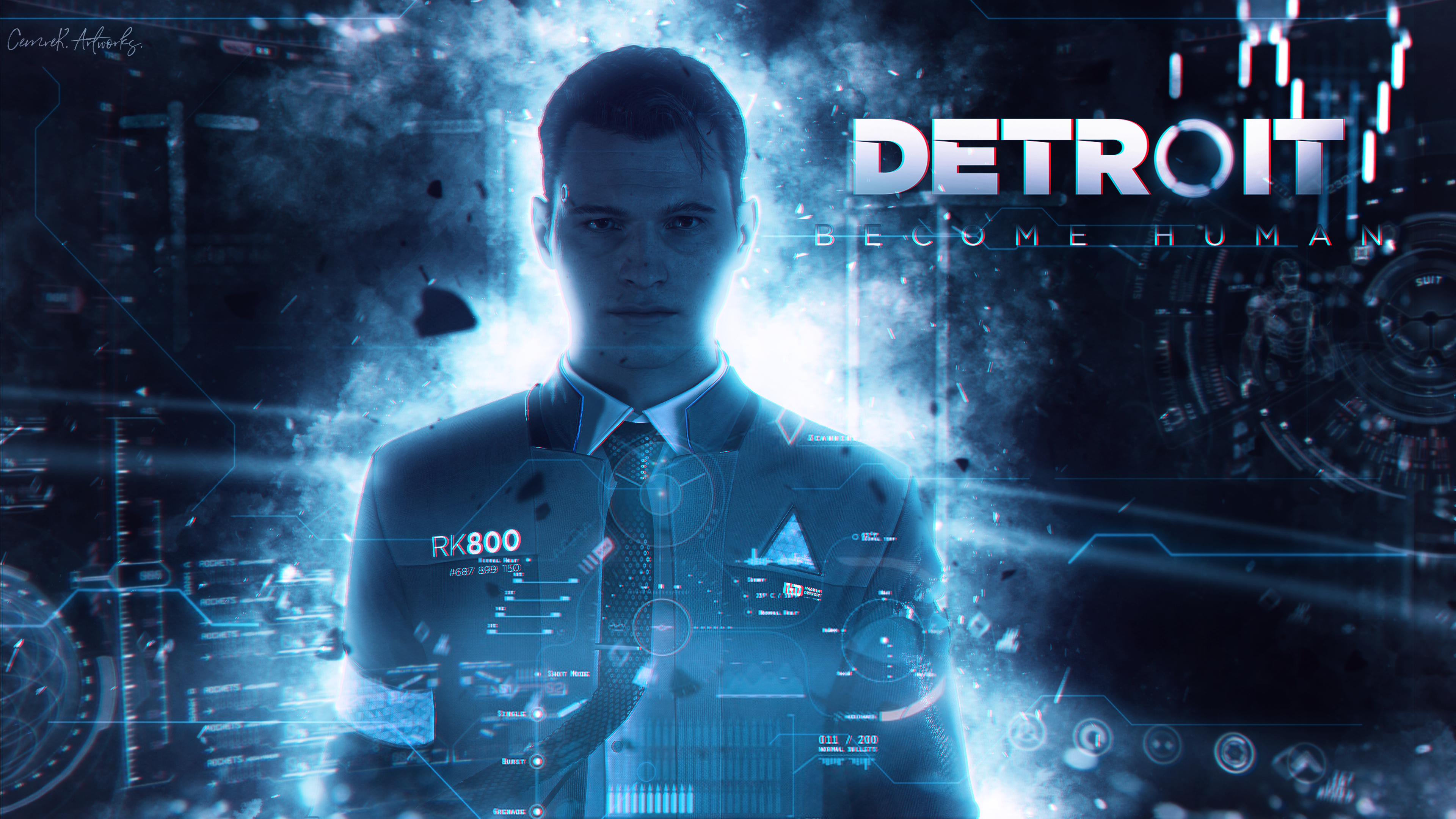 Connor from Detroit: Become Human 4K HD Wallpaper