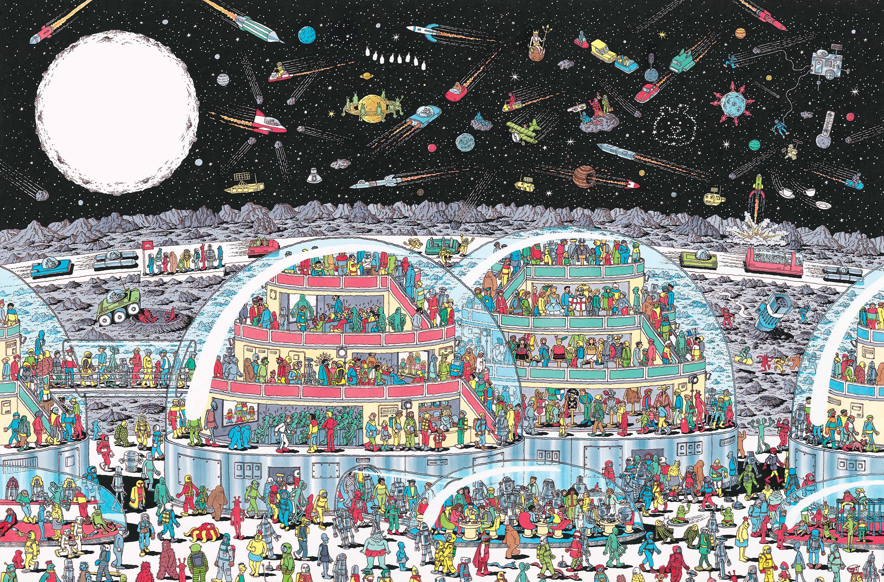 Waldo in a Space Colony HD Wallpaper
