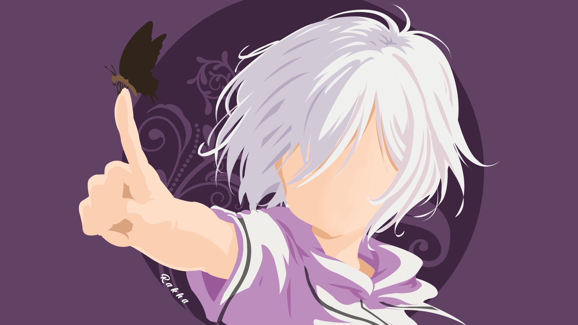 Kanojo ga Flag wo Oraretara character with butterfly HD Wallpaper