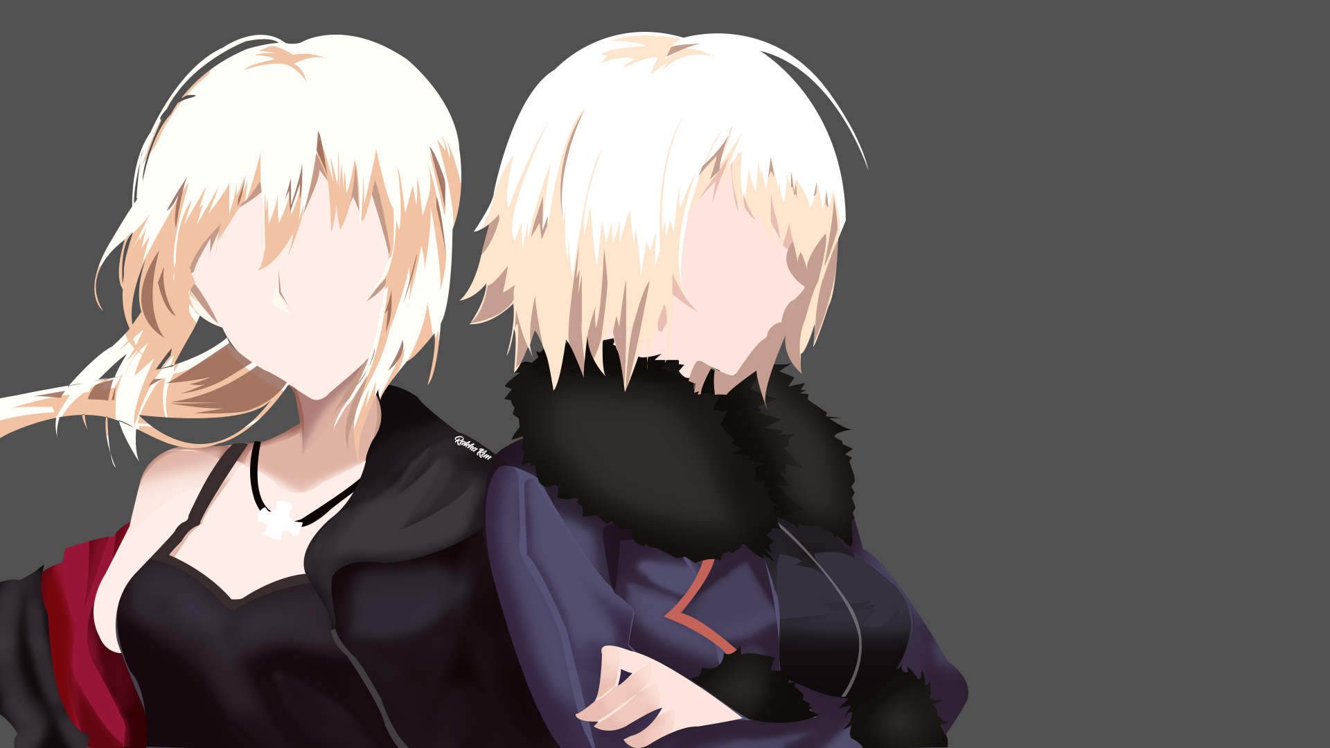 Two women with blonde hair from Fate Series HD Wallpaper