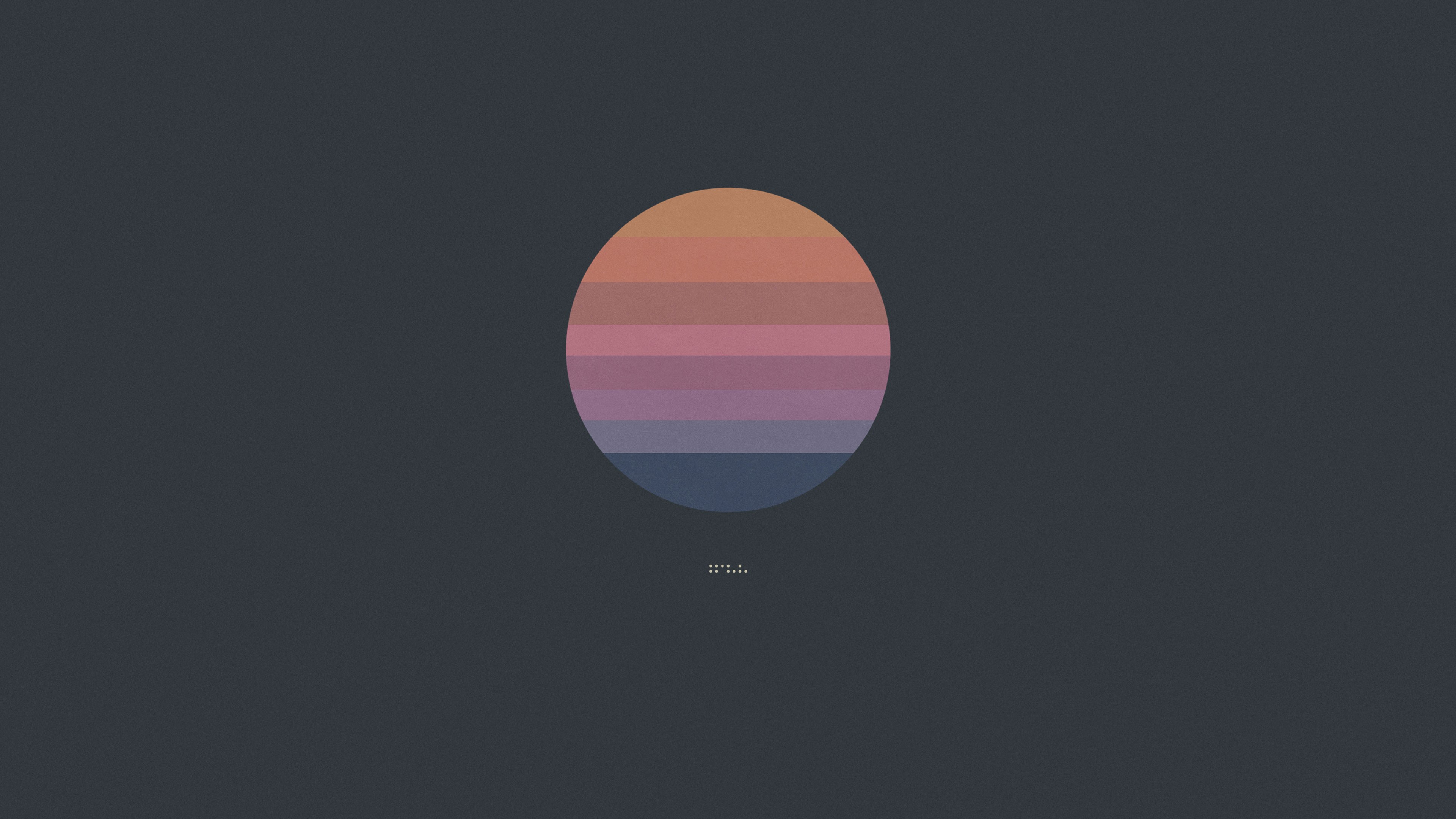Minimalist pastel circle with Tycho logo HD Wallpaper