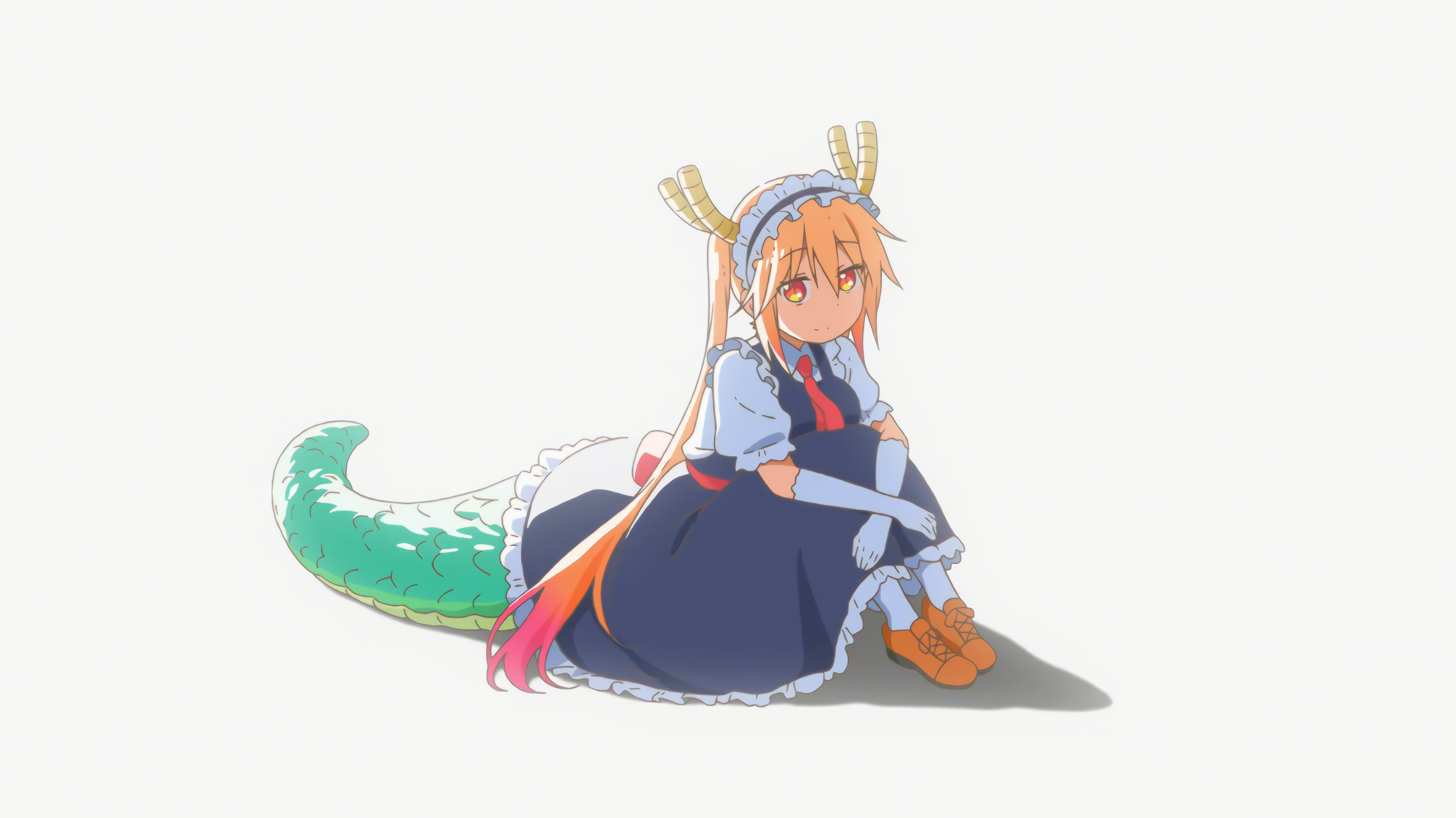 Tohru from Kobayashi-san Chi no Maid Dragon in a maid outfit HD Wallpaper