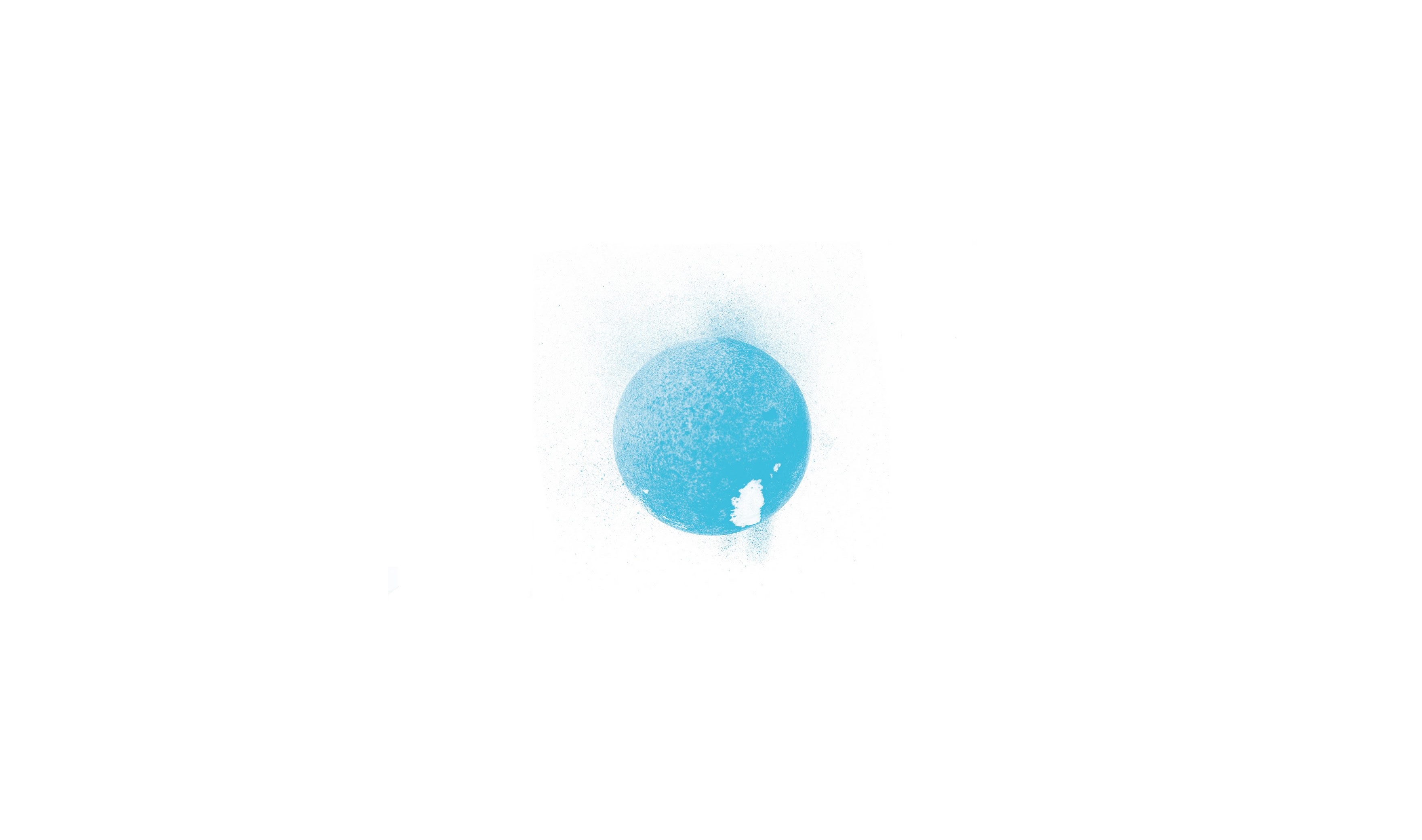 Blue sphere with white dots on white background HD Wallpaper