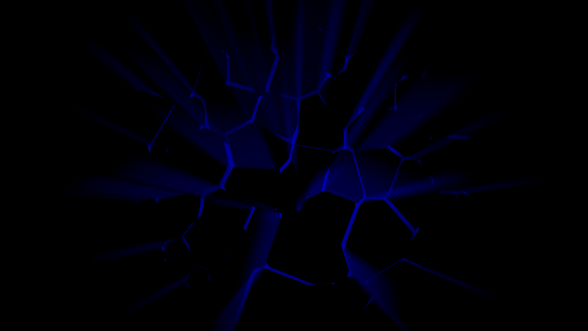 Abstract blue cracks on black background HD Wallpaper