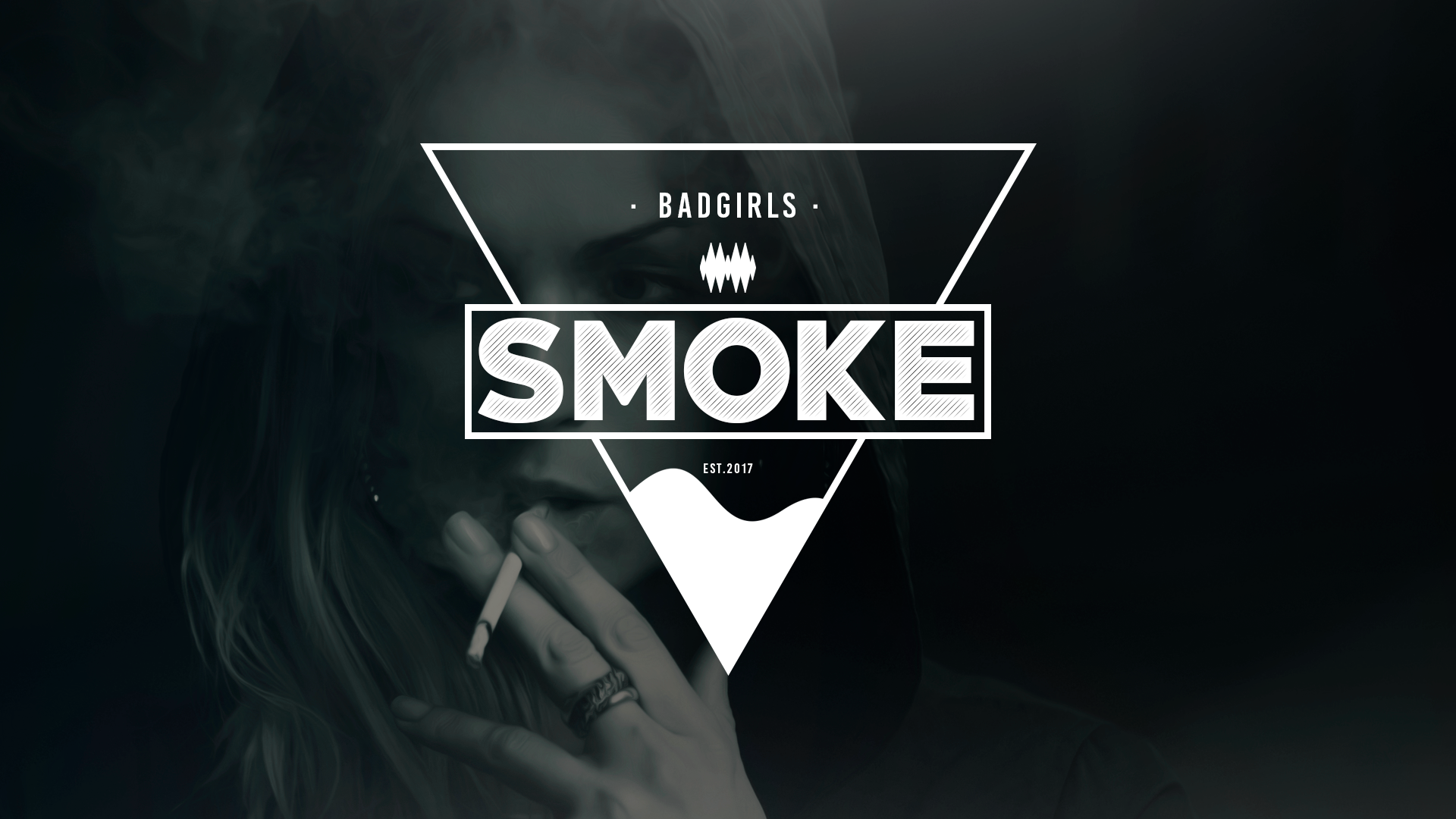 Badgirls Smoke Logo with Woman Smoking HD Wallpaper