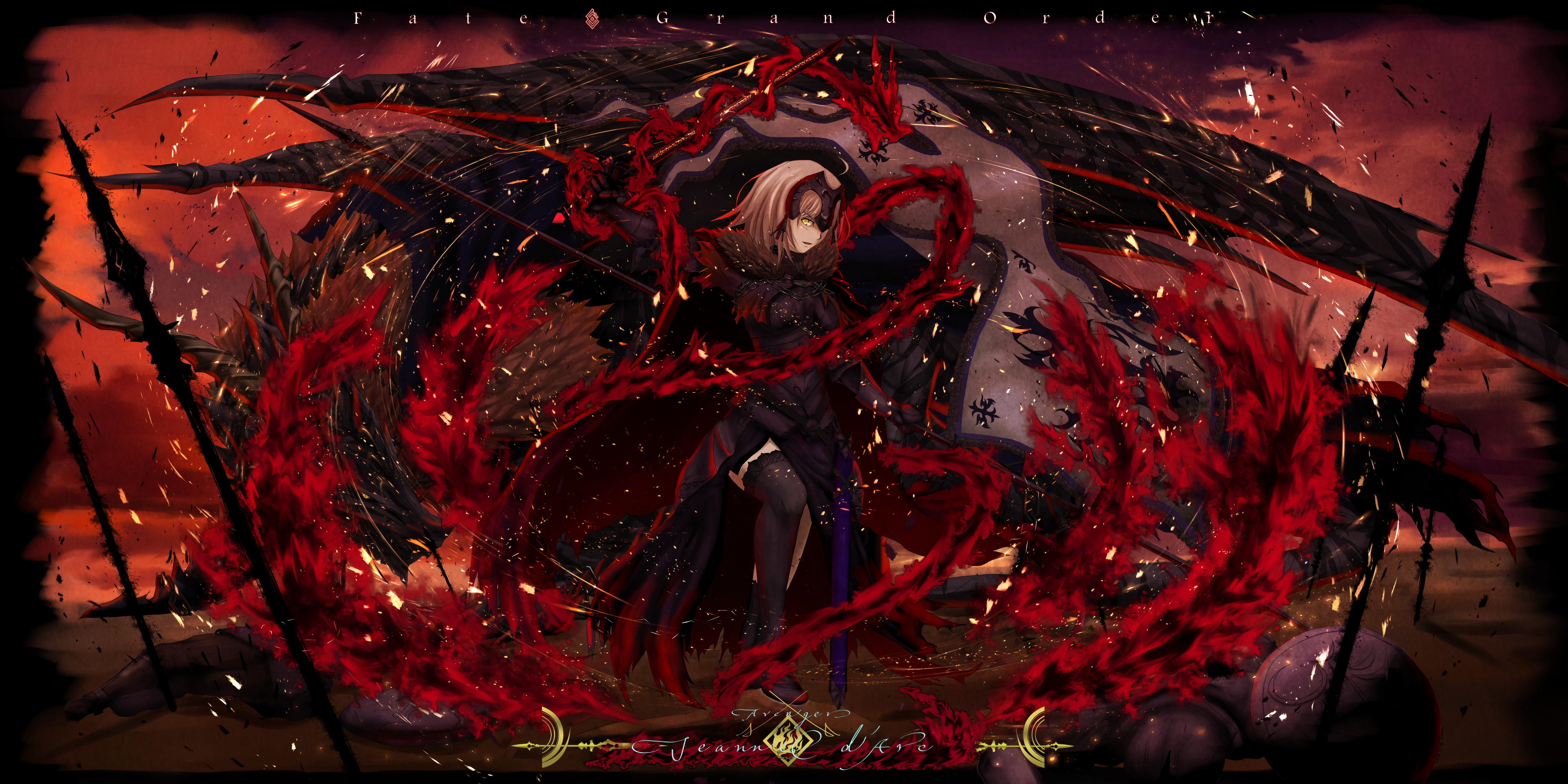 Jeanne d'Arc (Alter) from Fate/Grand Order HD Wallpaper