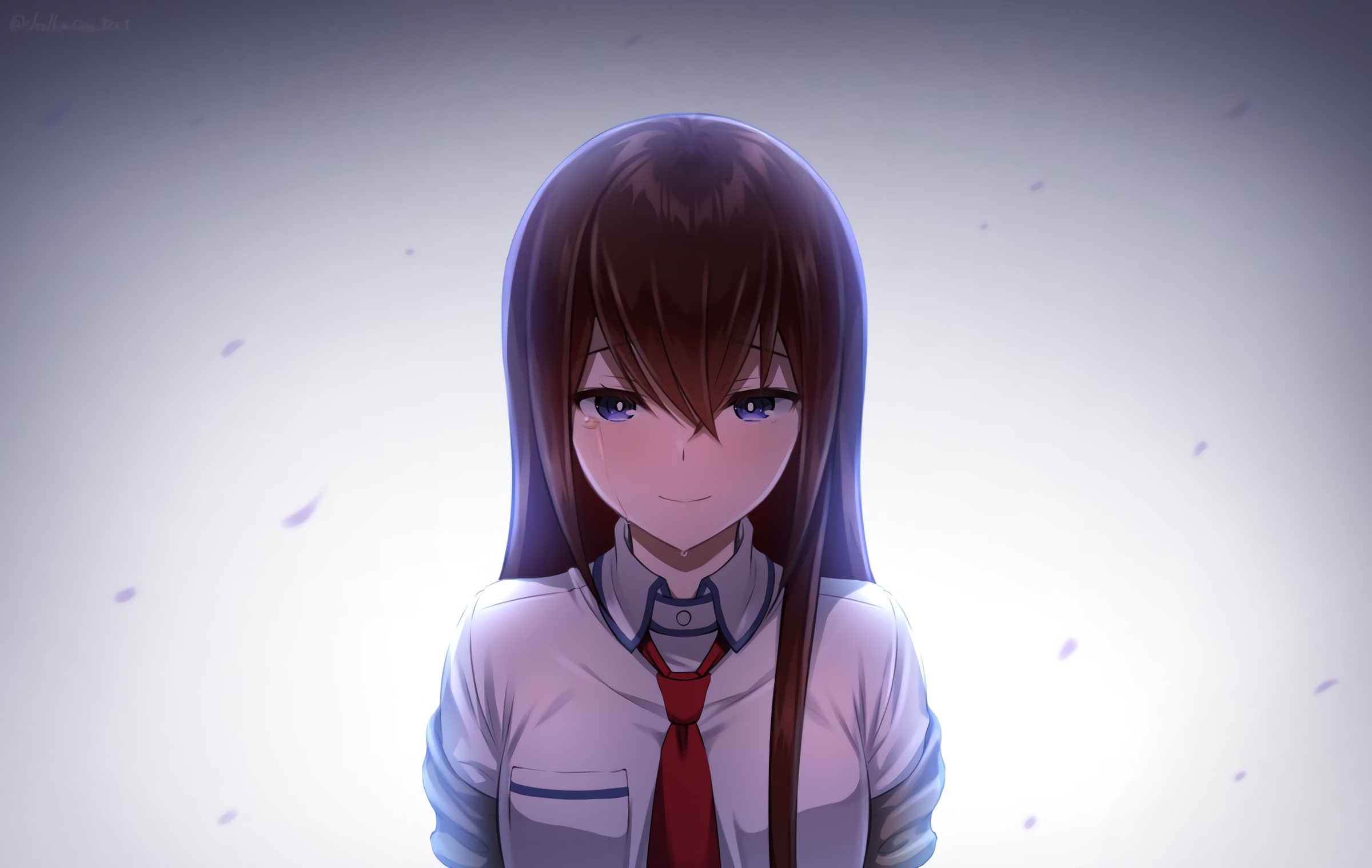 Makise Kurisu from Steins;Gate crying HD Wallpaper