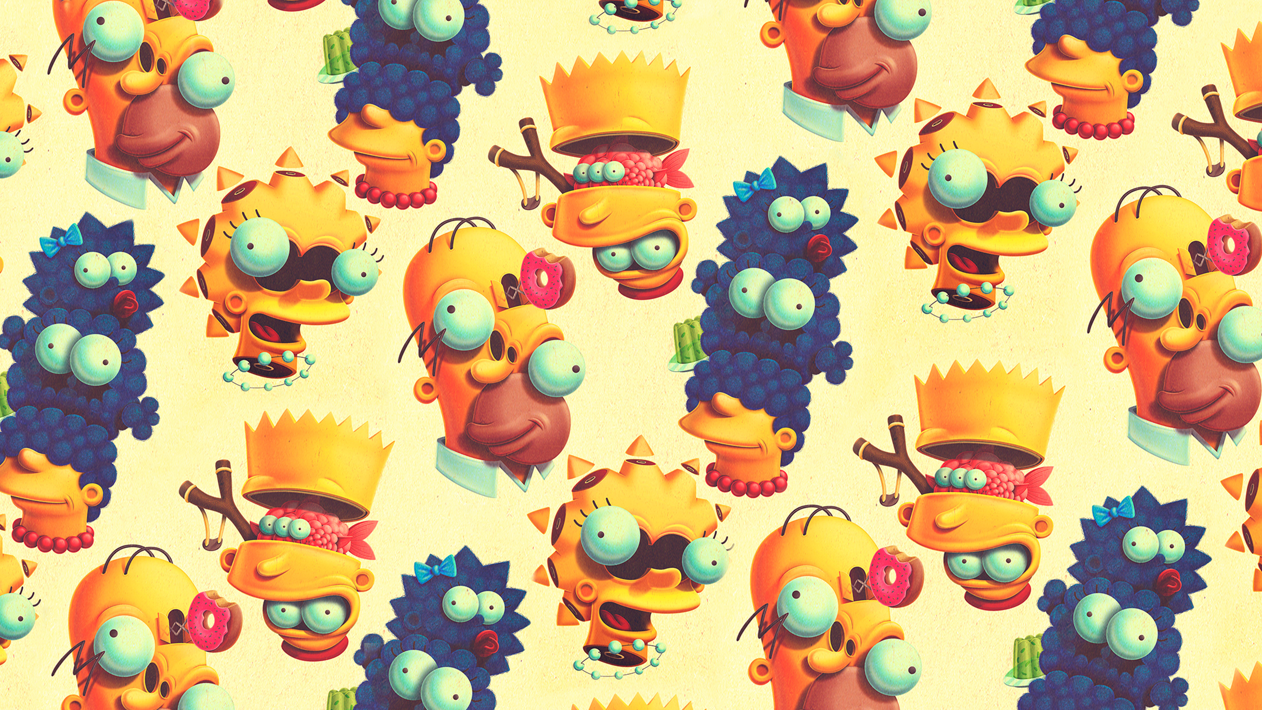 The Simpsons characters fan art by Juan Carlos Paz HD Wallpaper