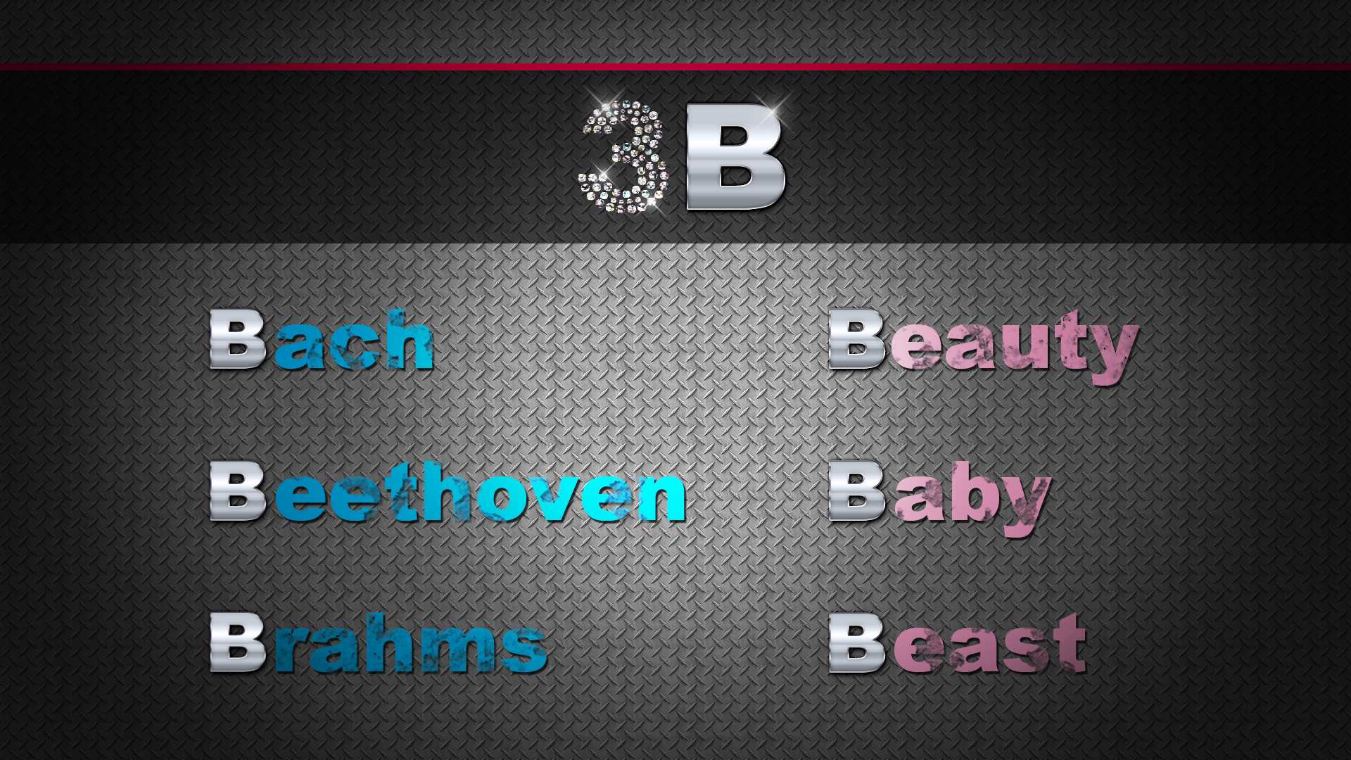 3B with words starting with B HD Wallpaper