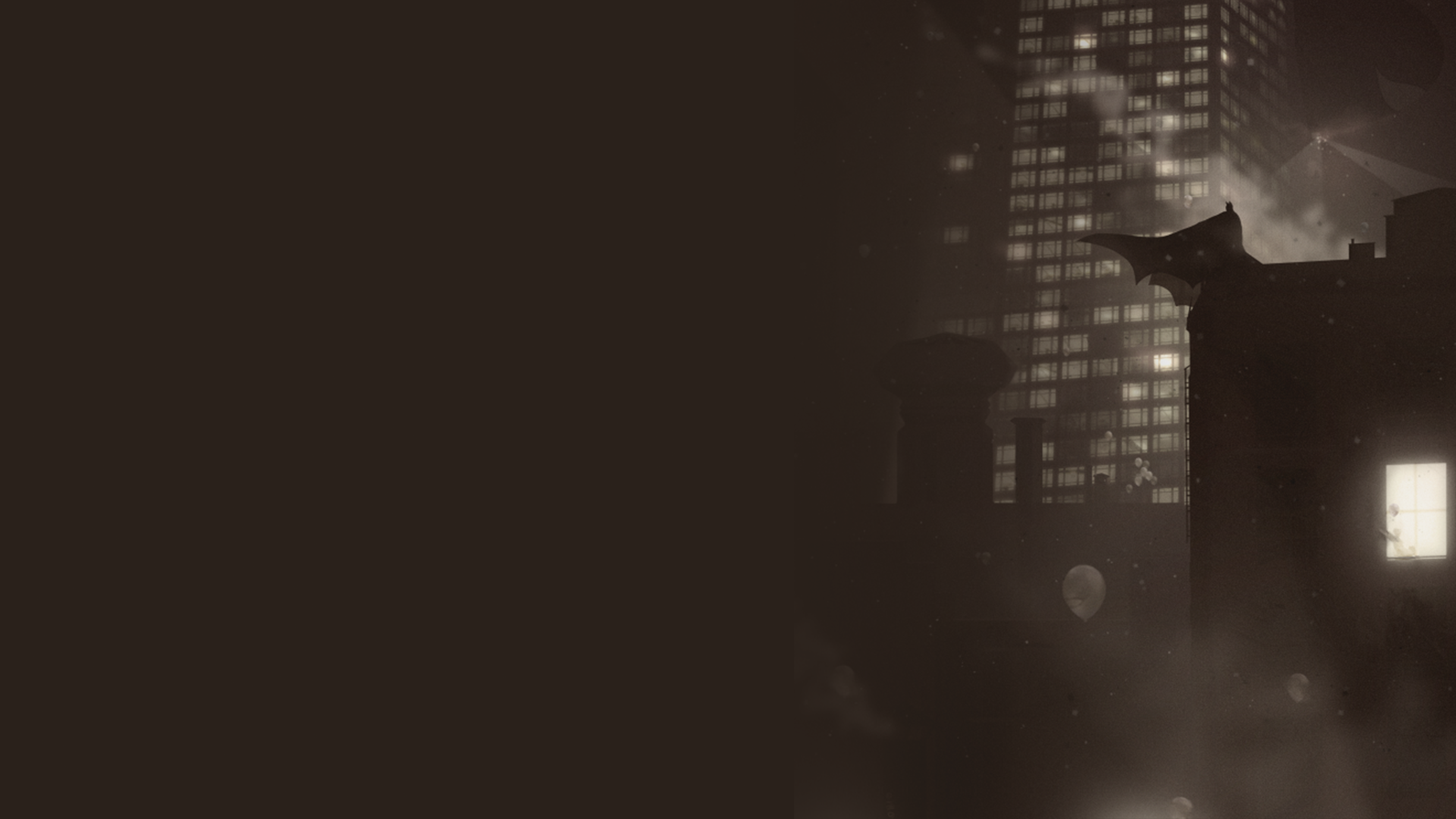 Batman on a rooftop in a misty city HD Wallpaper