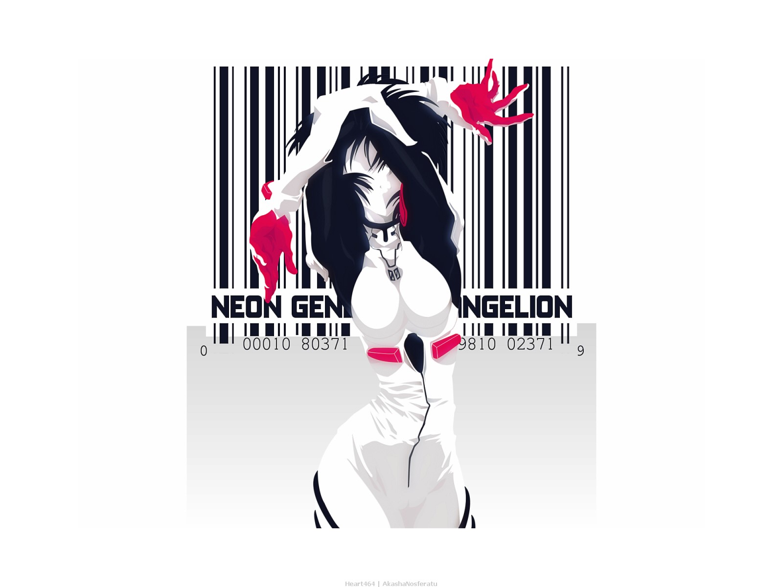 Rei Ayanami from Neon Genesis Evangelion with Barcode HD Wallpaper