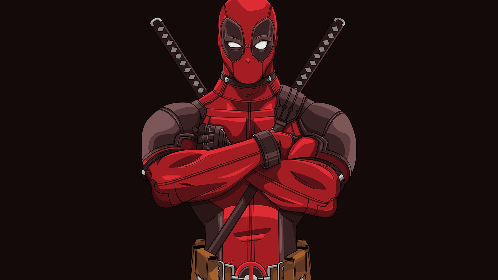 Deadpool with swords HD Wallpaper
