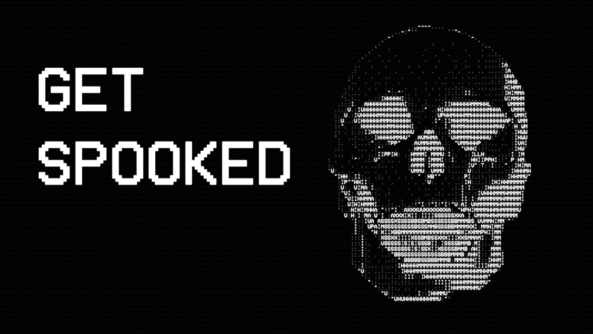 Get Spooked Typography Skull HD Wallpaper