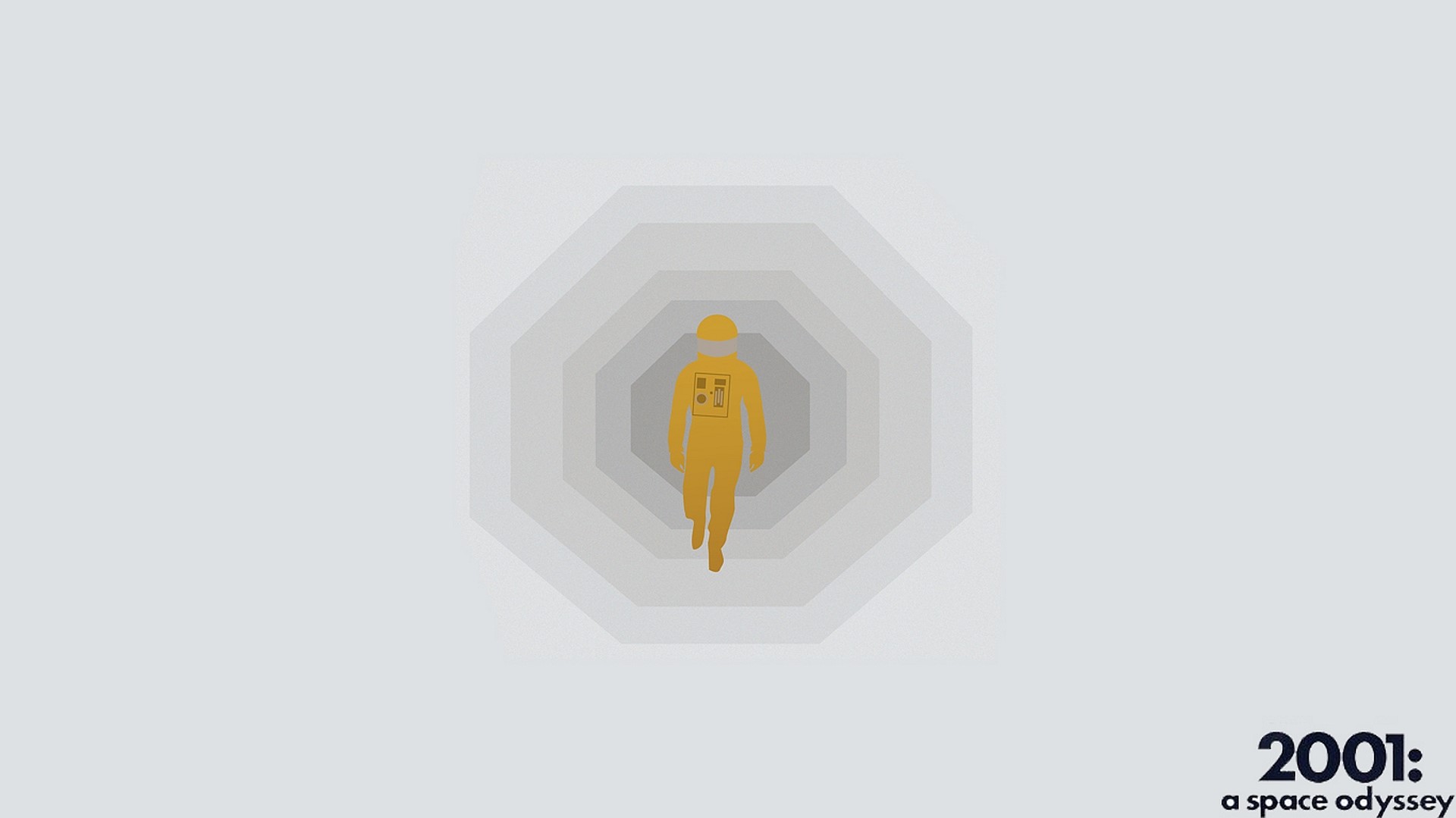 Astronaut in a tunnel from 2001: A Space Odyssey HD Wallpaper