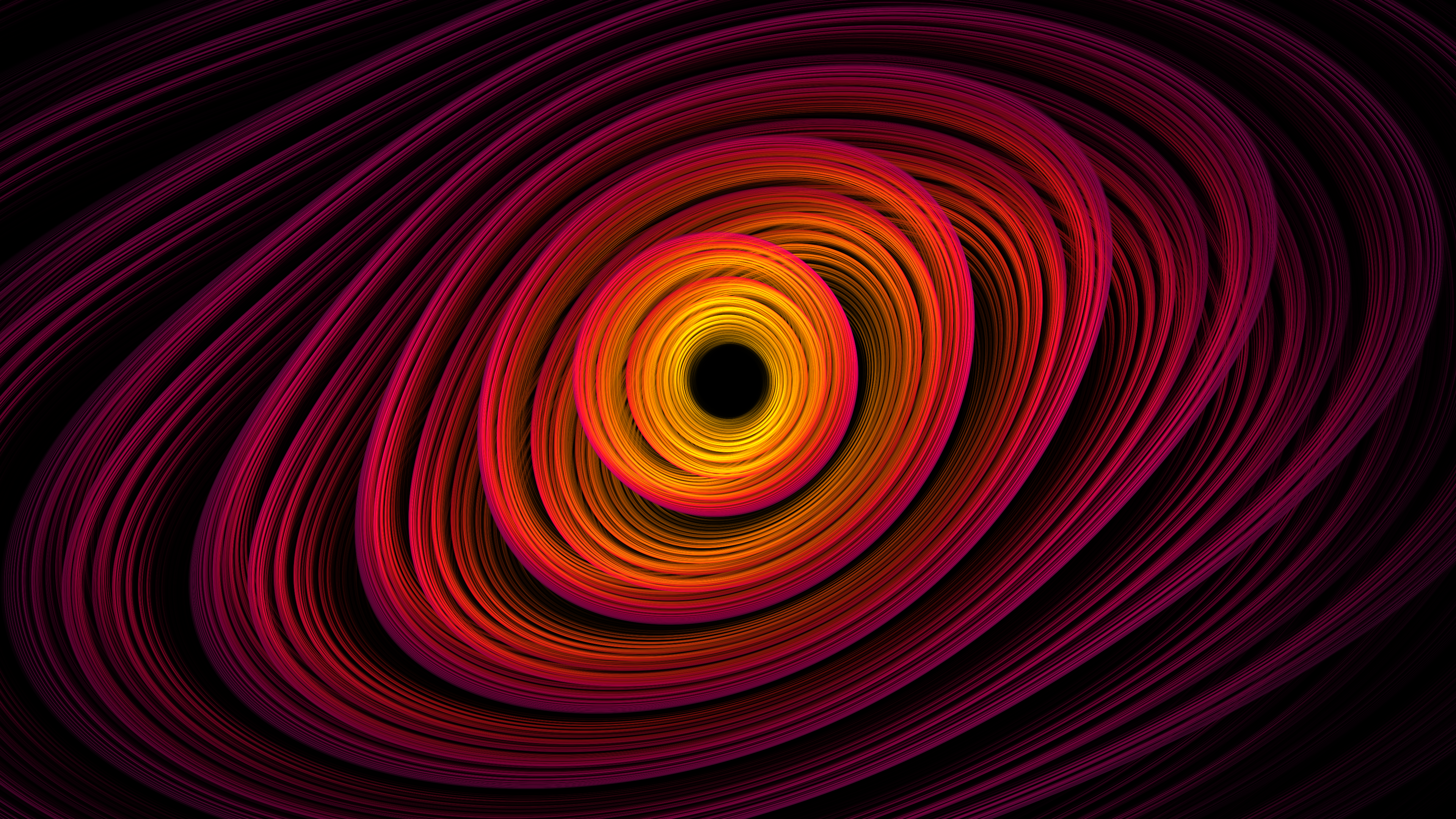 Abstract Red and Yellow Spirals HD Wallpaper