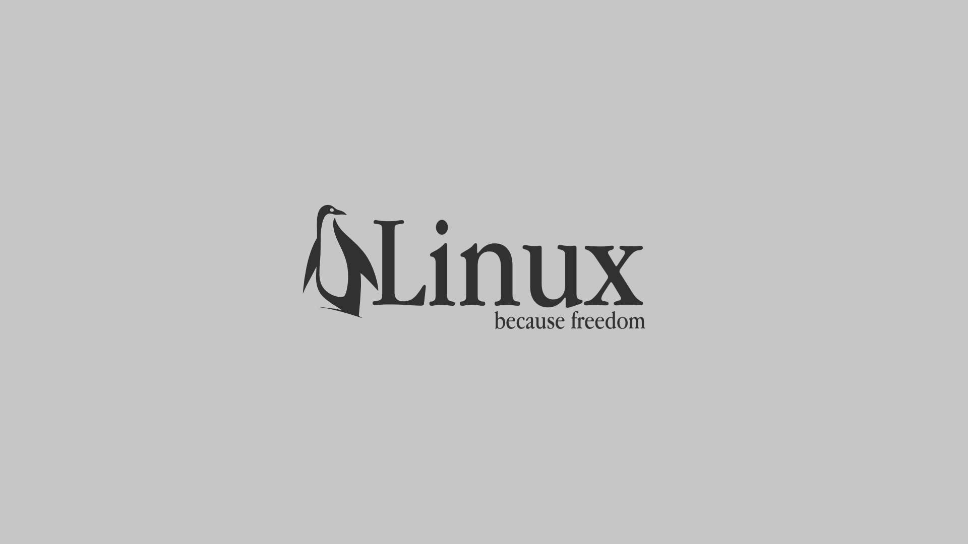 Linux logo with penguin and text HD Wallpaper