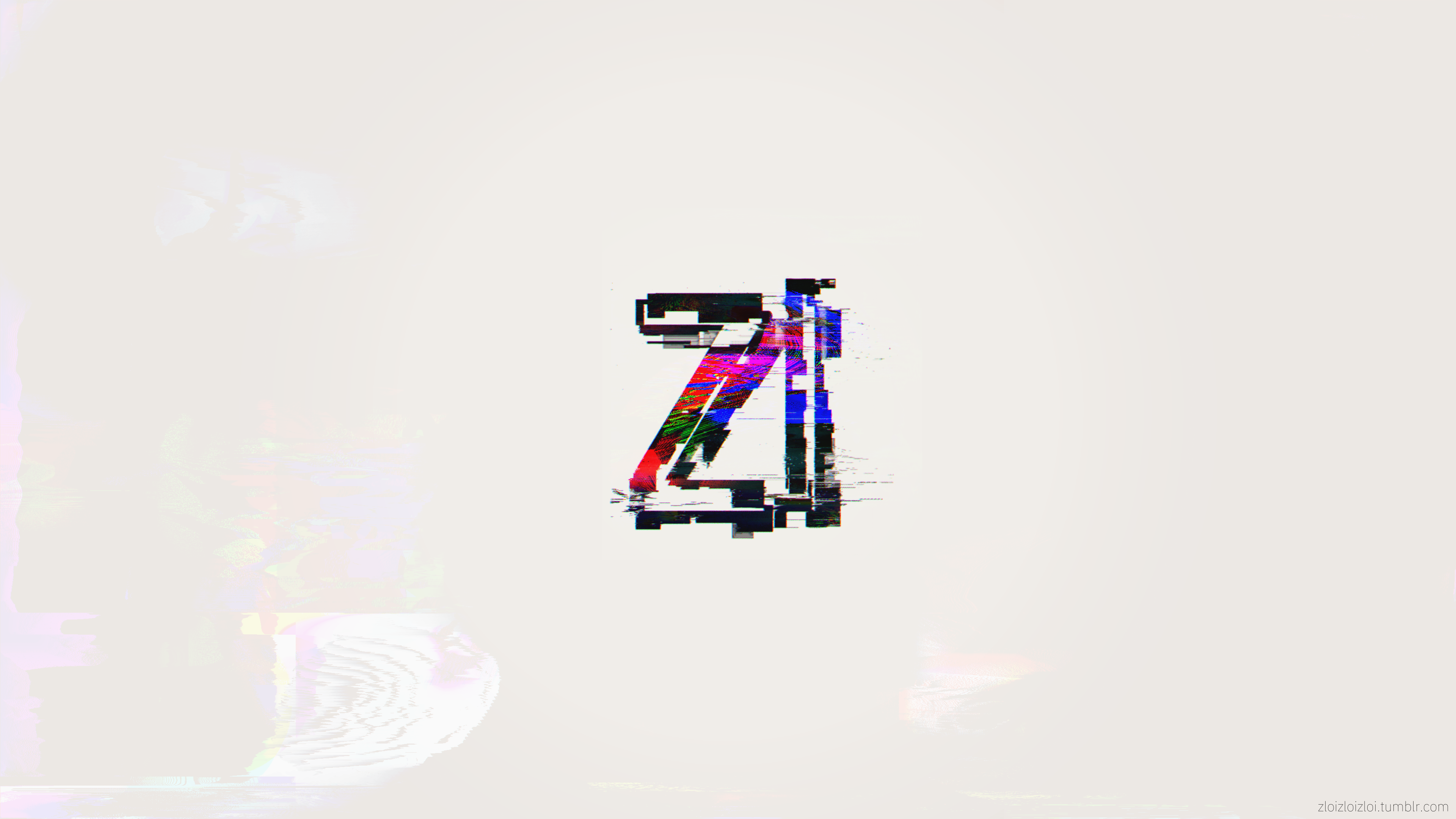 Glitch art logo HD Wallpaper