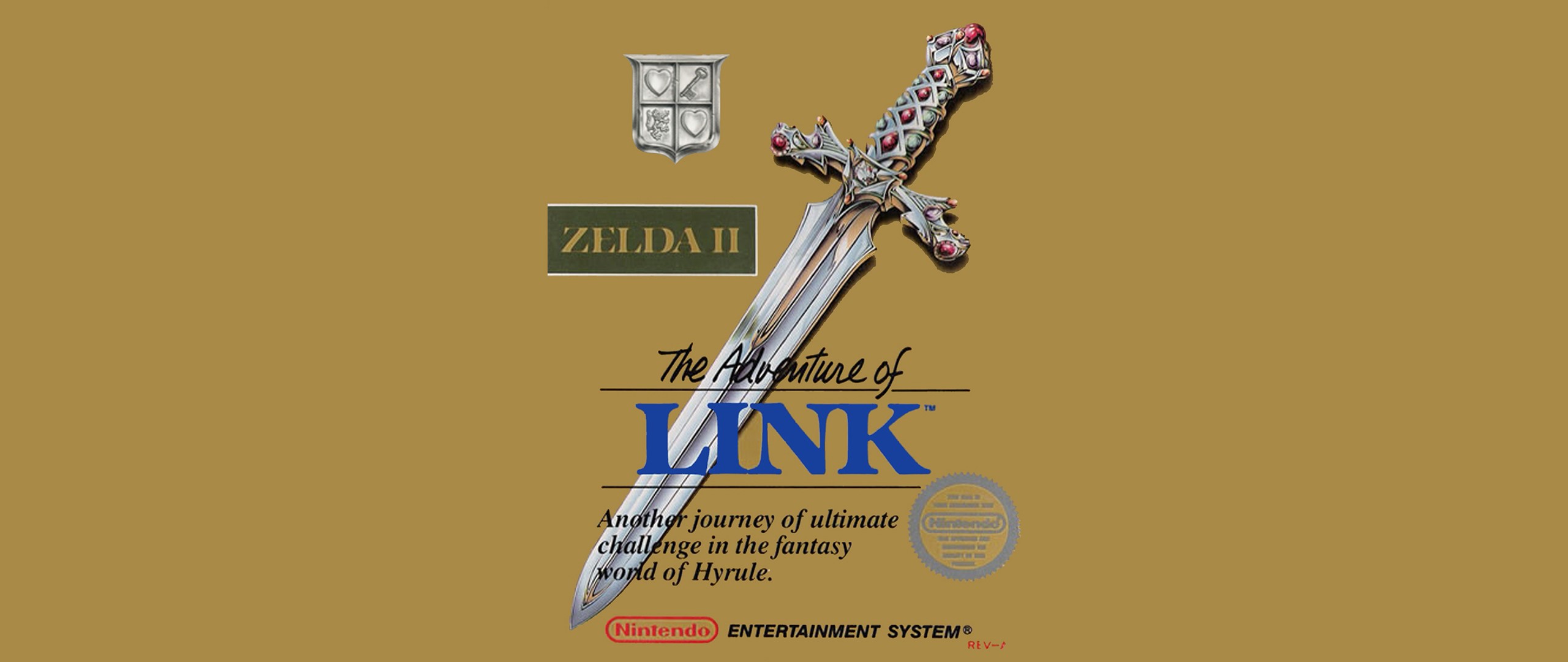 Zelda II: The Adventure of Link NES Game Cover HD Wallpaper