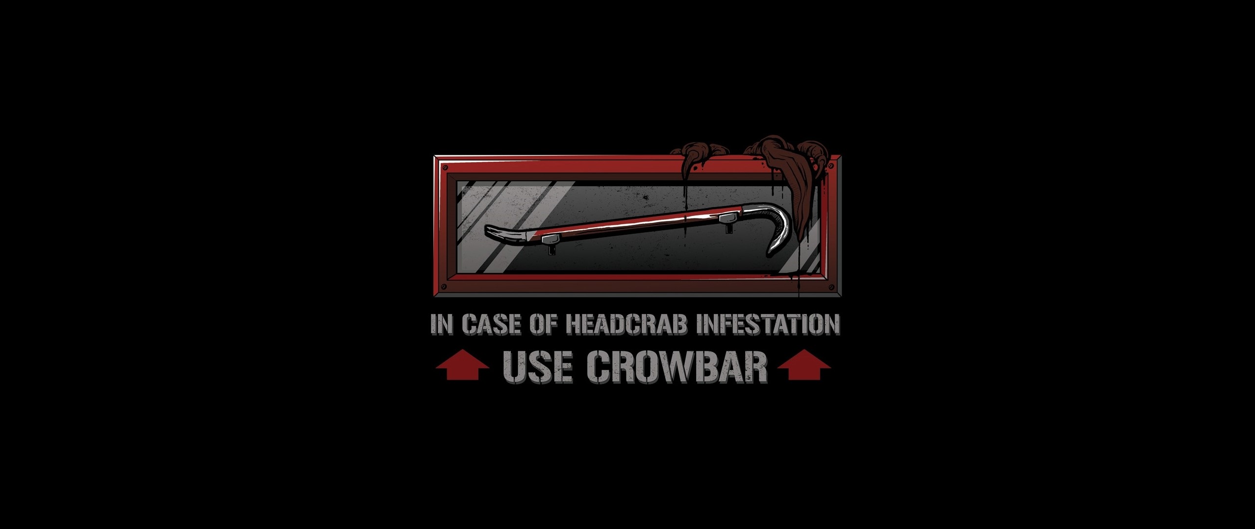 Half-Life Crowbar in Case of Headcrab Infestation HD Wallpaper