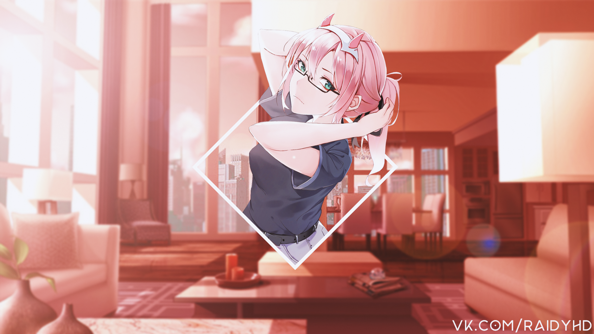 Zero Two from Darling in the FranXX HD Wallpaper