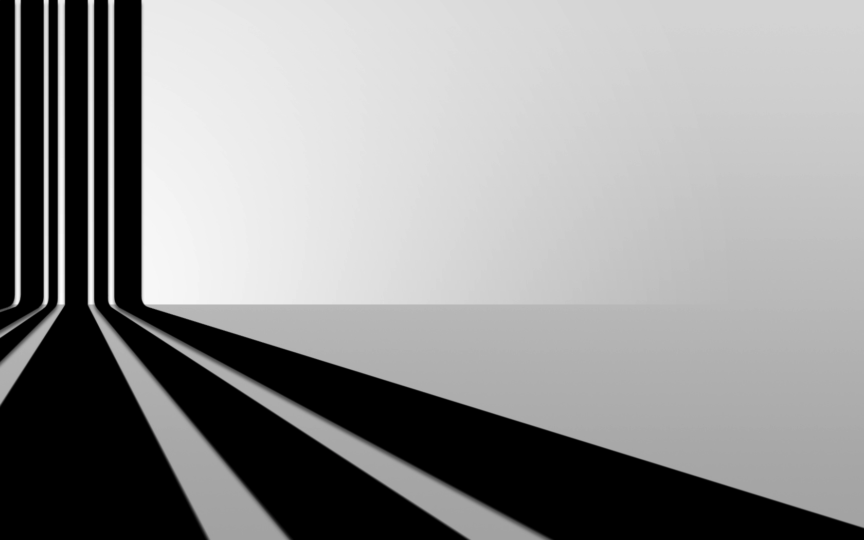 Black and white stripes receding into distance HD Wallpaper
