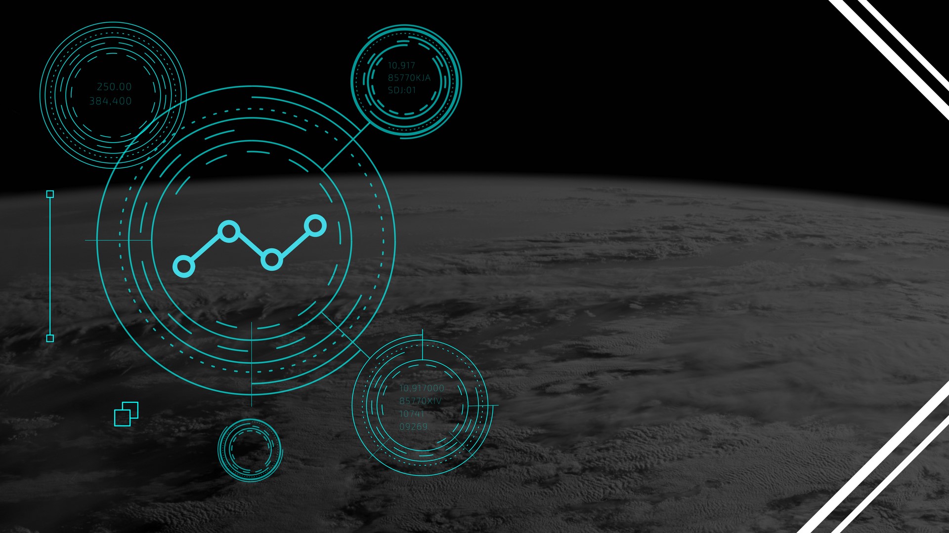 Futuristic Geometry Data Visualization Over Earth HD Wallpaper