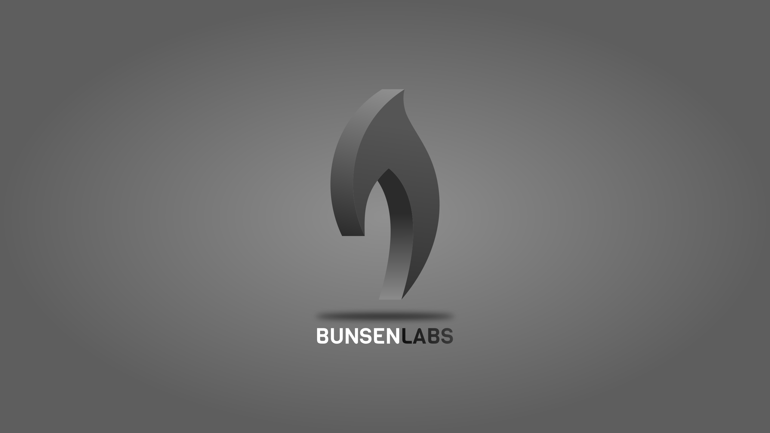 BunsenLabs logo on a gray background HD Wallpaper