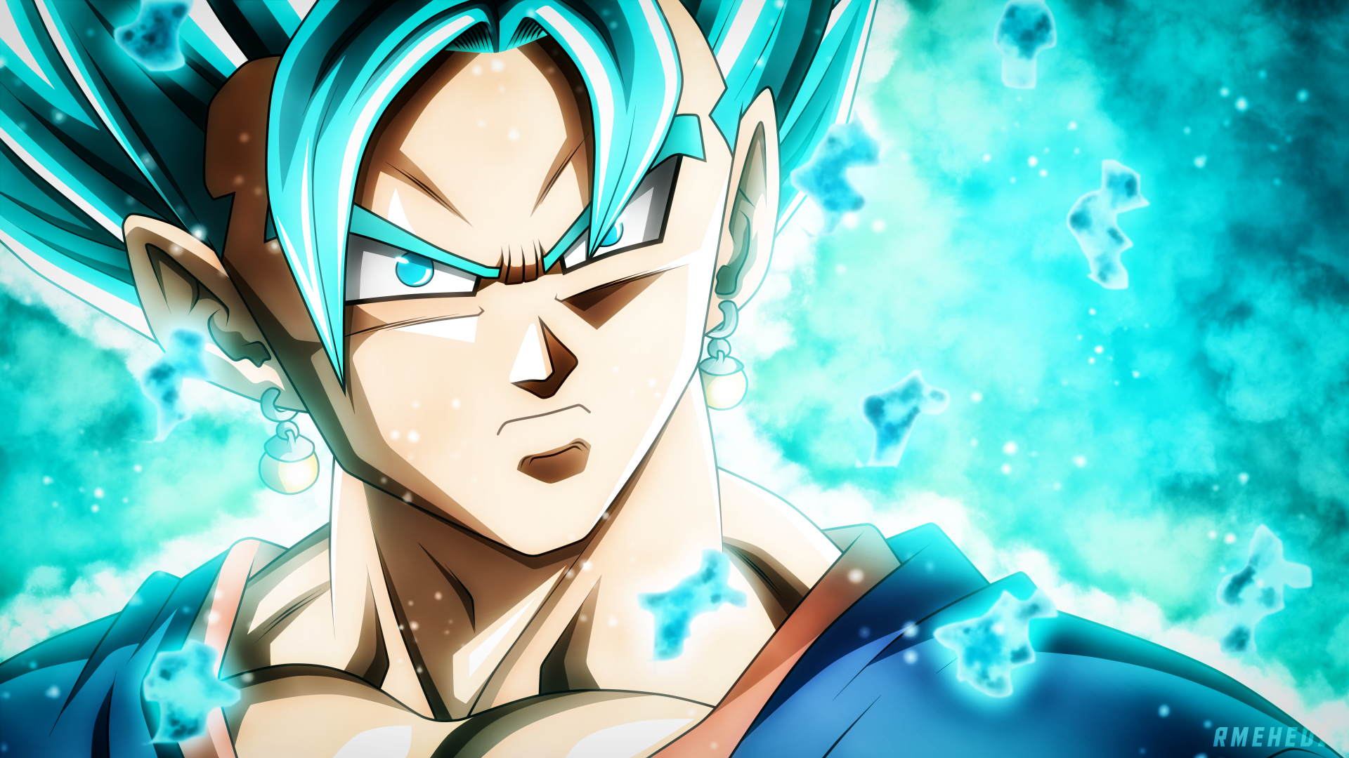 Super Saiyan Blue Vegito from Dragon Ball Super HD Wallpaper
