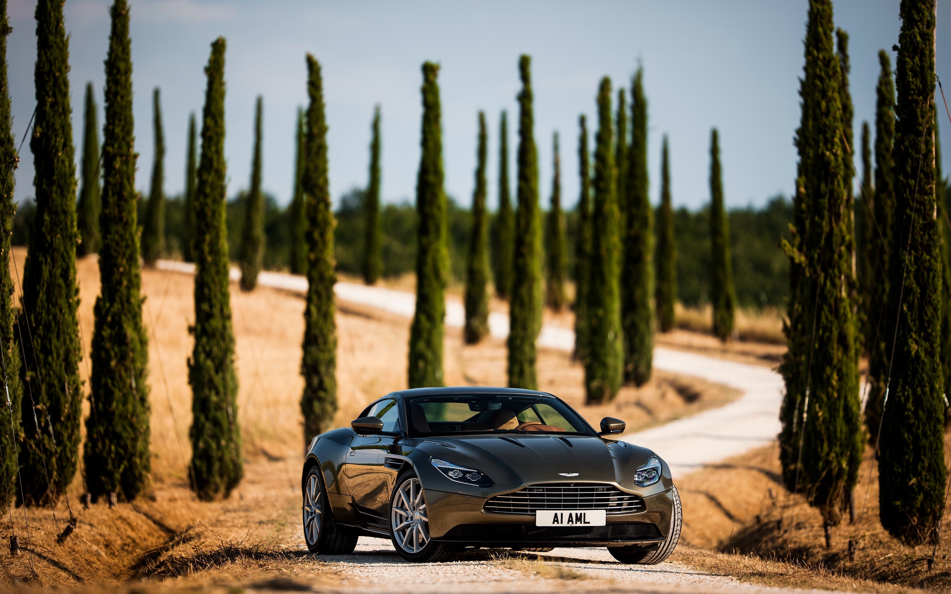 Aston Martin DB11 on a Tuscan Road HD Wallpaper