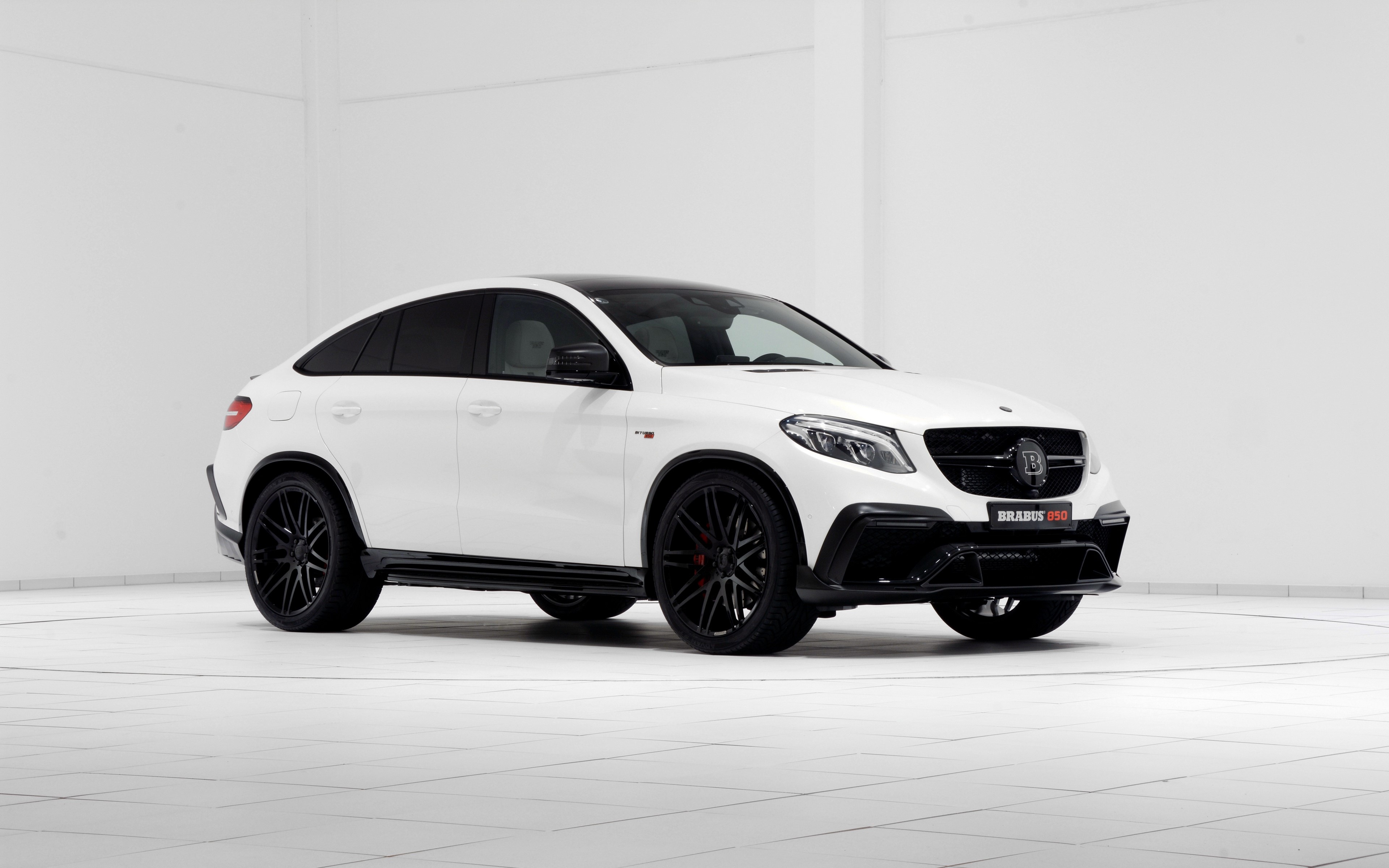 4K Brabus tuned white Mercedes-Benz GLE Coupe HD Wallpaper