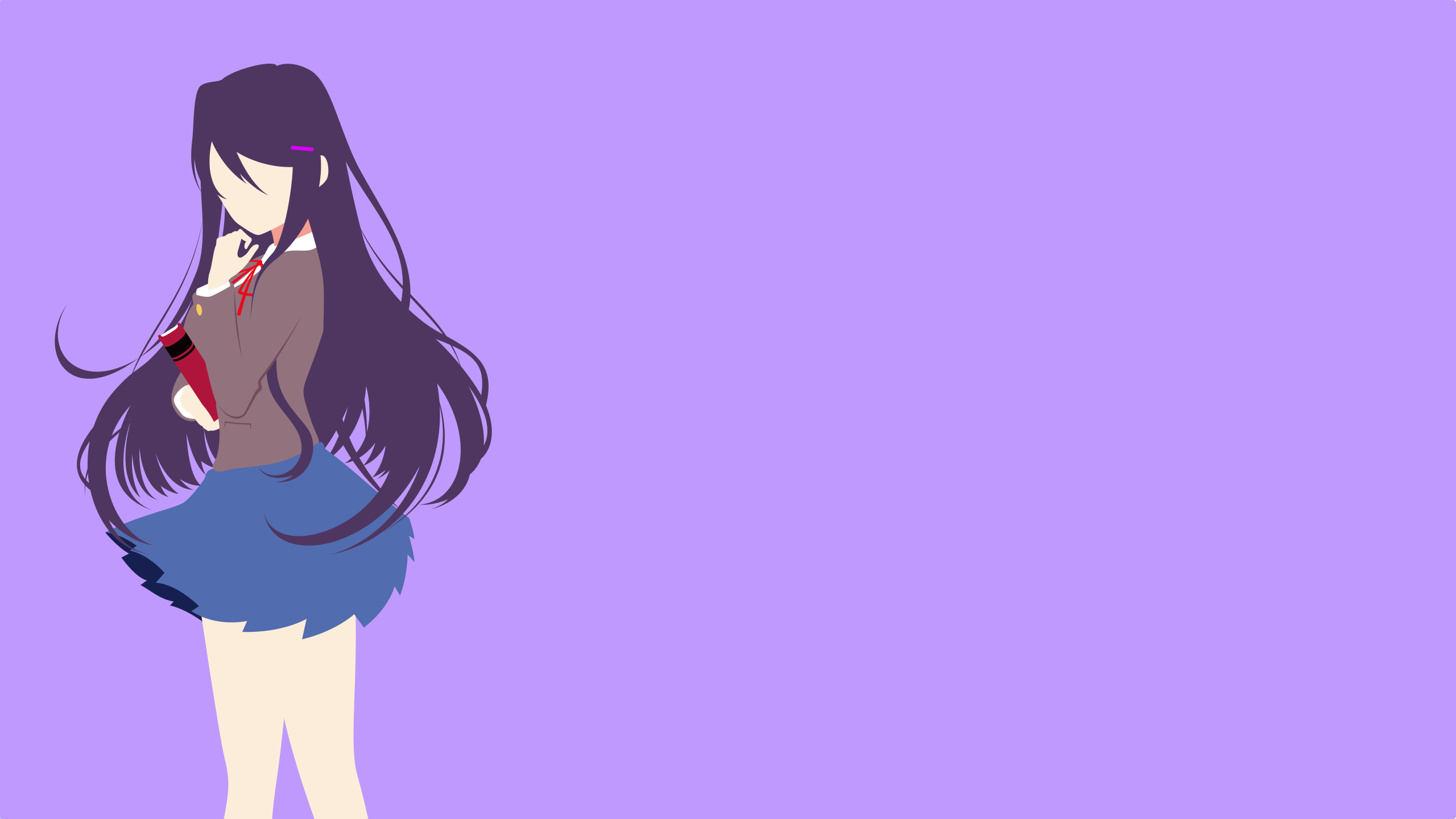 Yuri from Doki Doki Literature Club HD Wallpaper