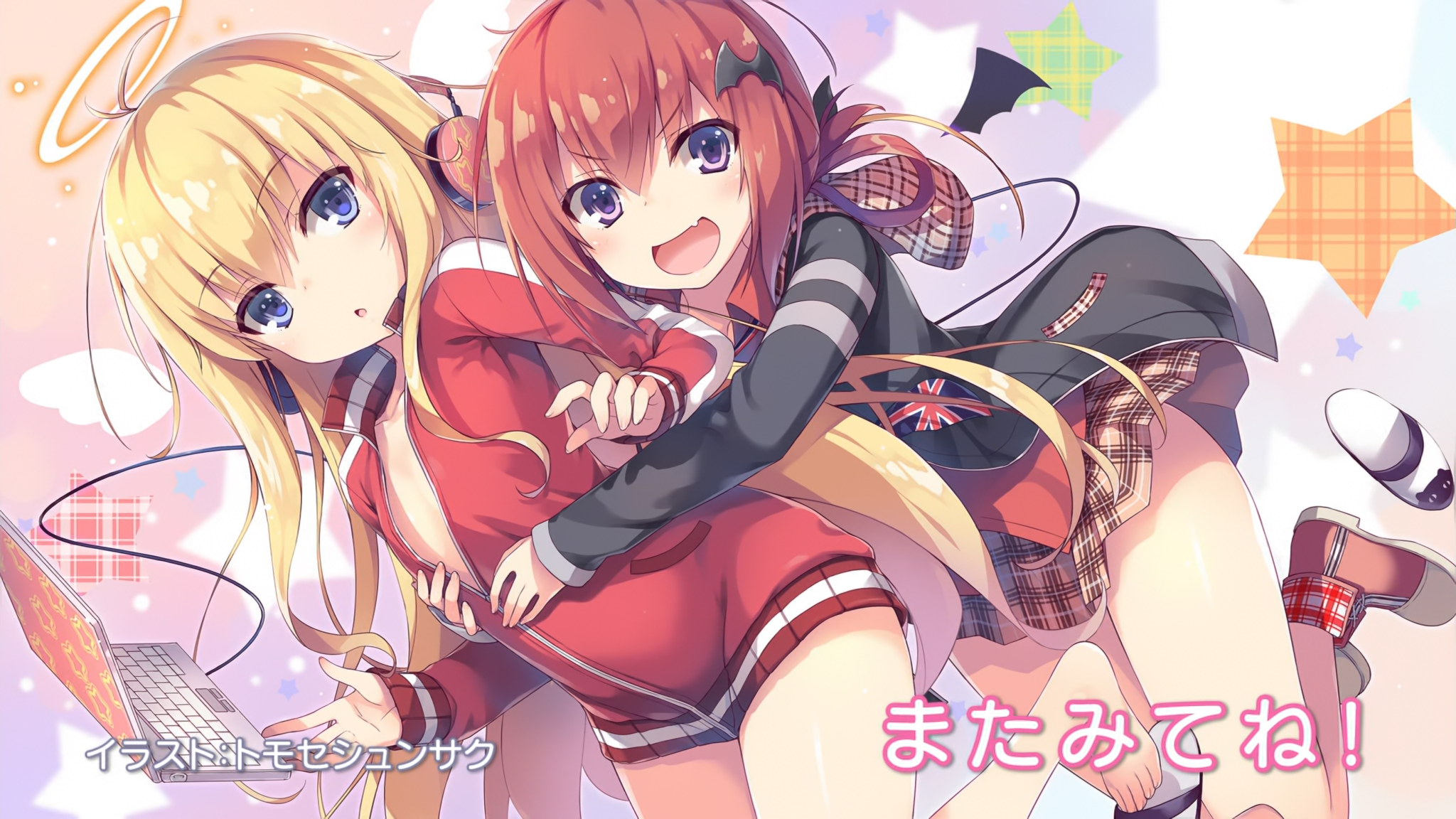 Satanichia McDowell Kurumizawa and Gabriel White Tenma from Gabriel Dropout HD Wallpaper