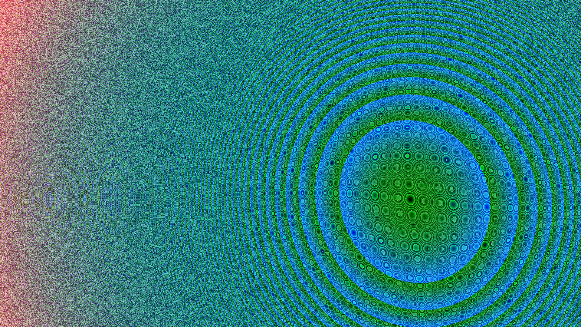 Abstract psychedelic fractal pattern with concentric circles HD Wallpaper