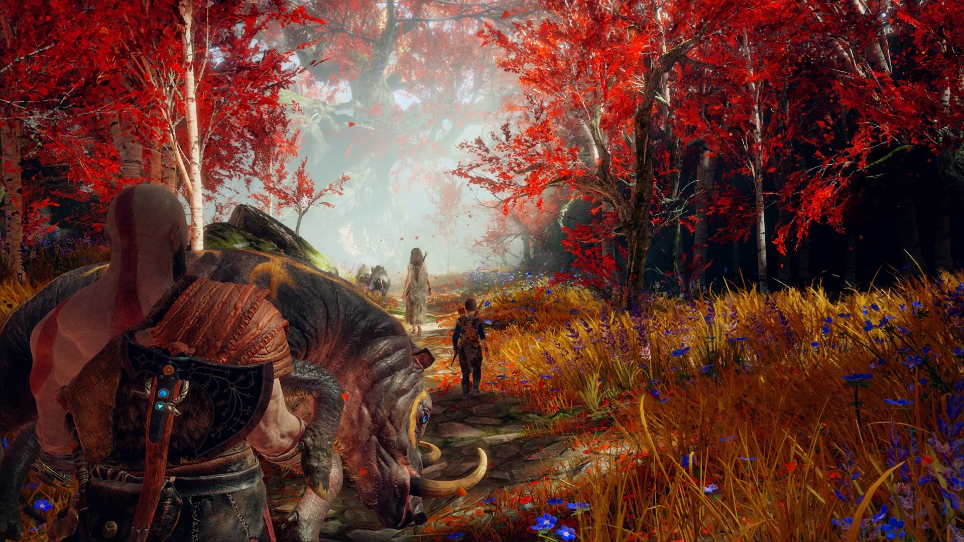 Kratos and Atreus in God of War HD Wallpaper