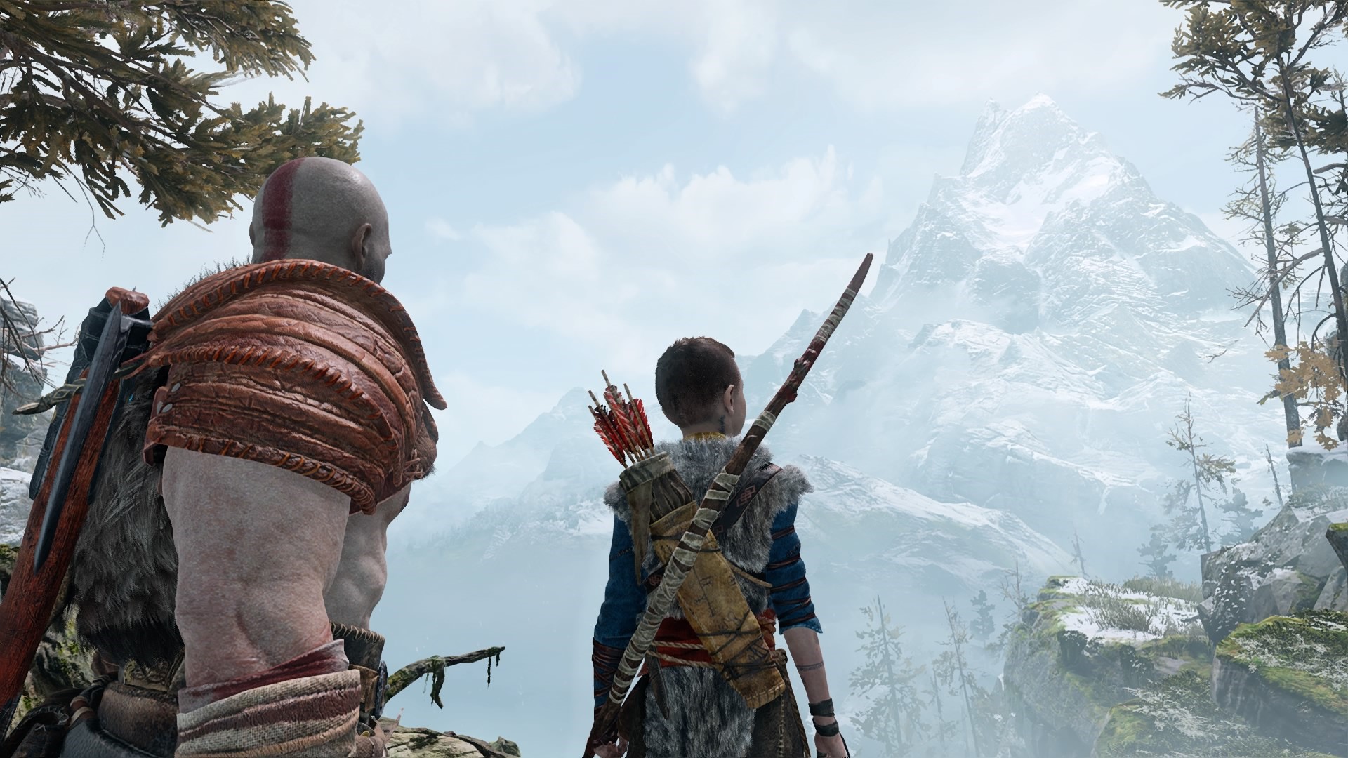 Kratos and Atreus in God of War HD Wallpaper
