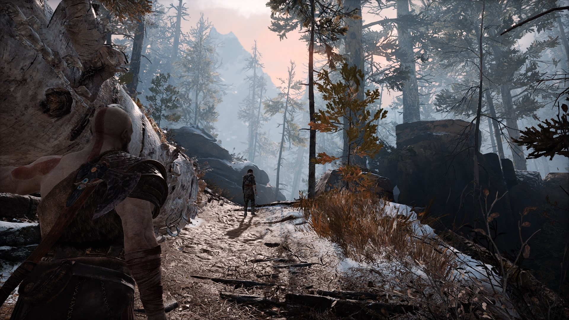 Kratos and Atreus in God of War HD Wallpaper