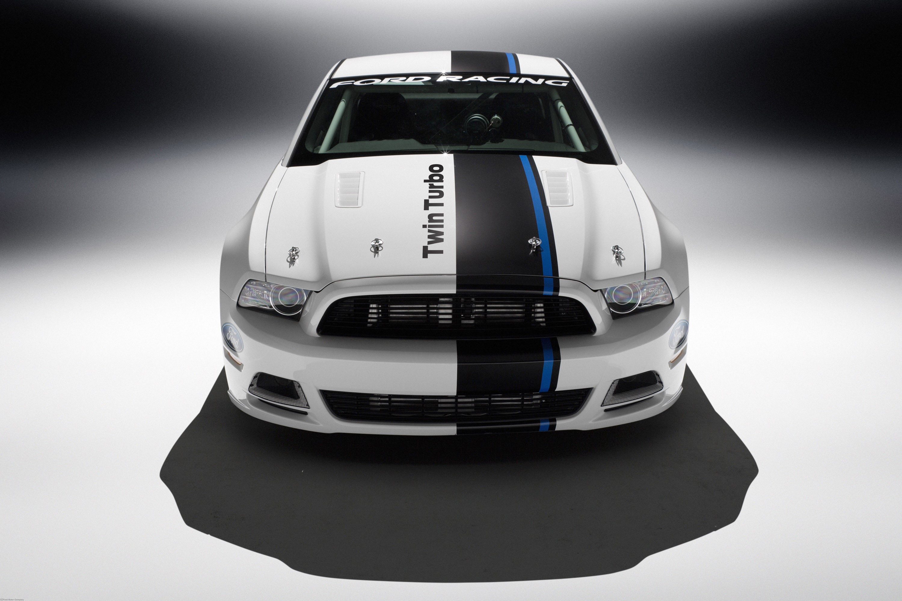 Ford Mustang Twin Turbo racing car frontal view HD Wallpaper