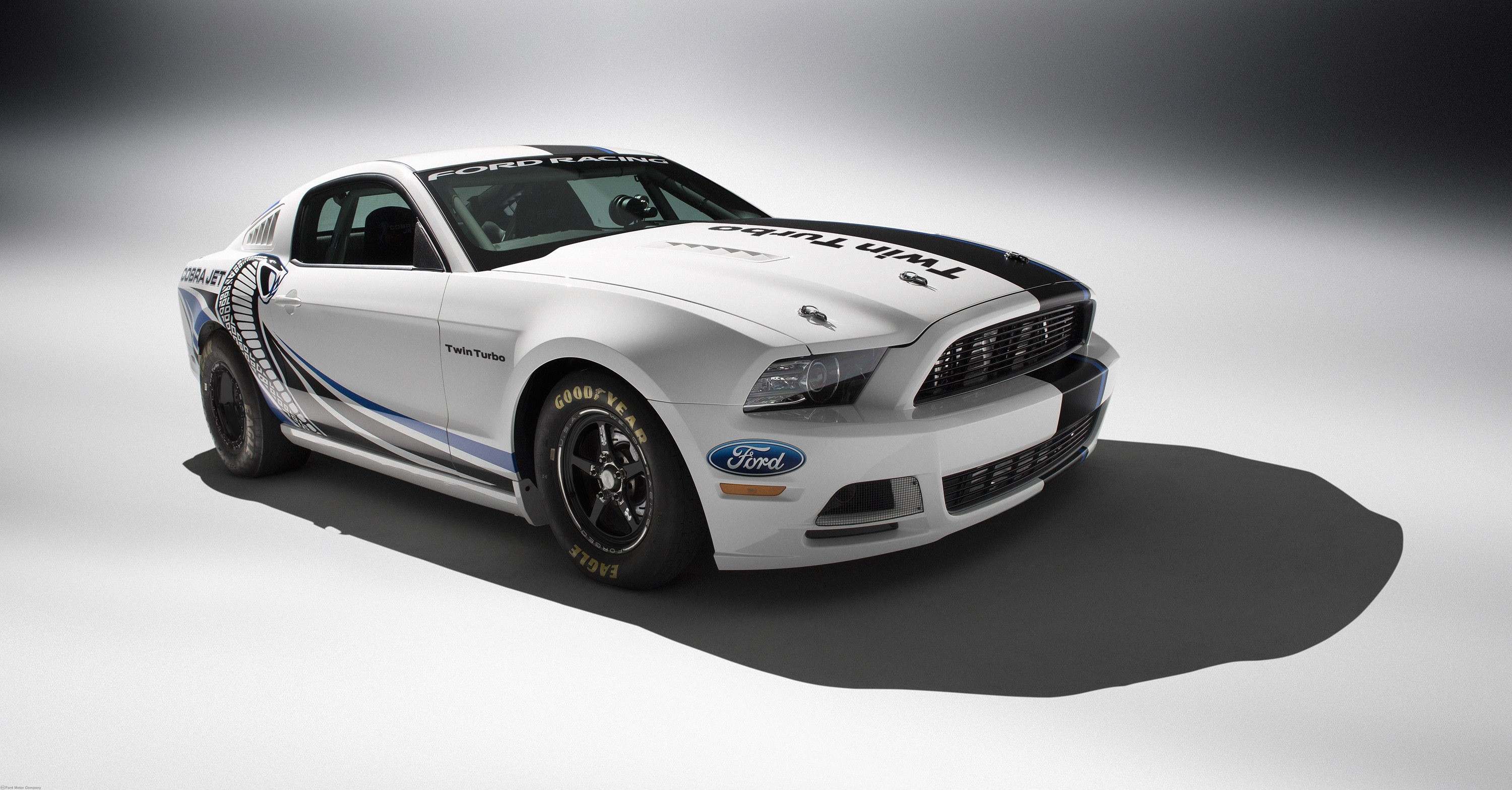 White Ford Mustang Cobra Jet Twin Turbo HD Wallpaper