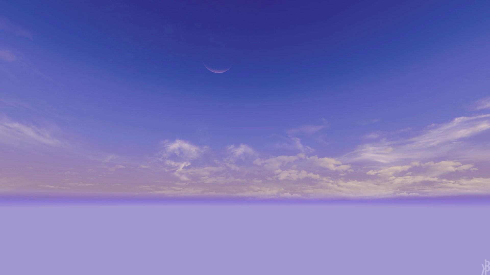 The Elder Scrolls V: Skyrim - Purple Sky with Crescent Moon HD Wallpaper
