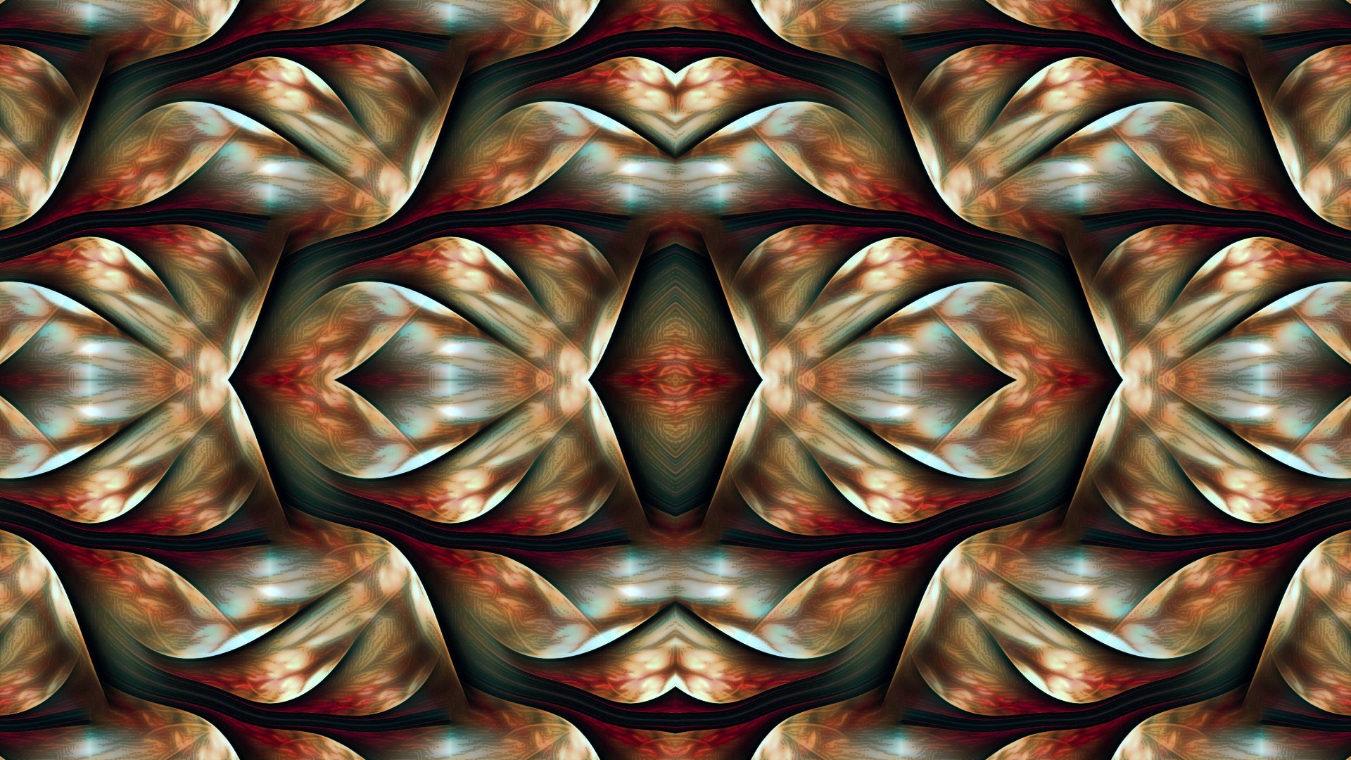 Abstract symmetrical fractal pattern HD Wallpaper