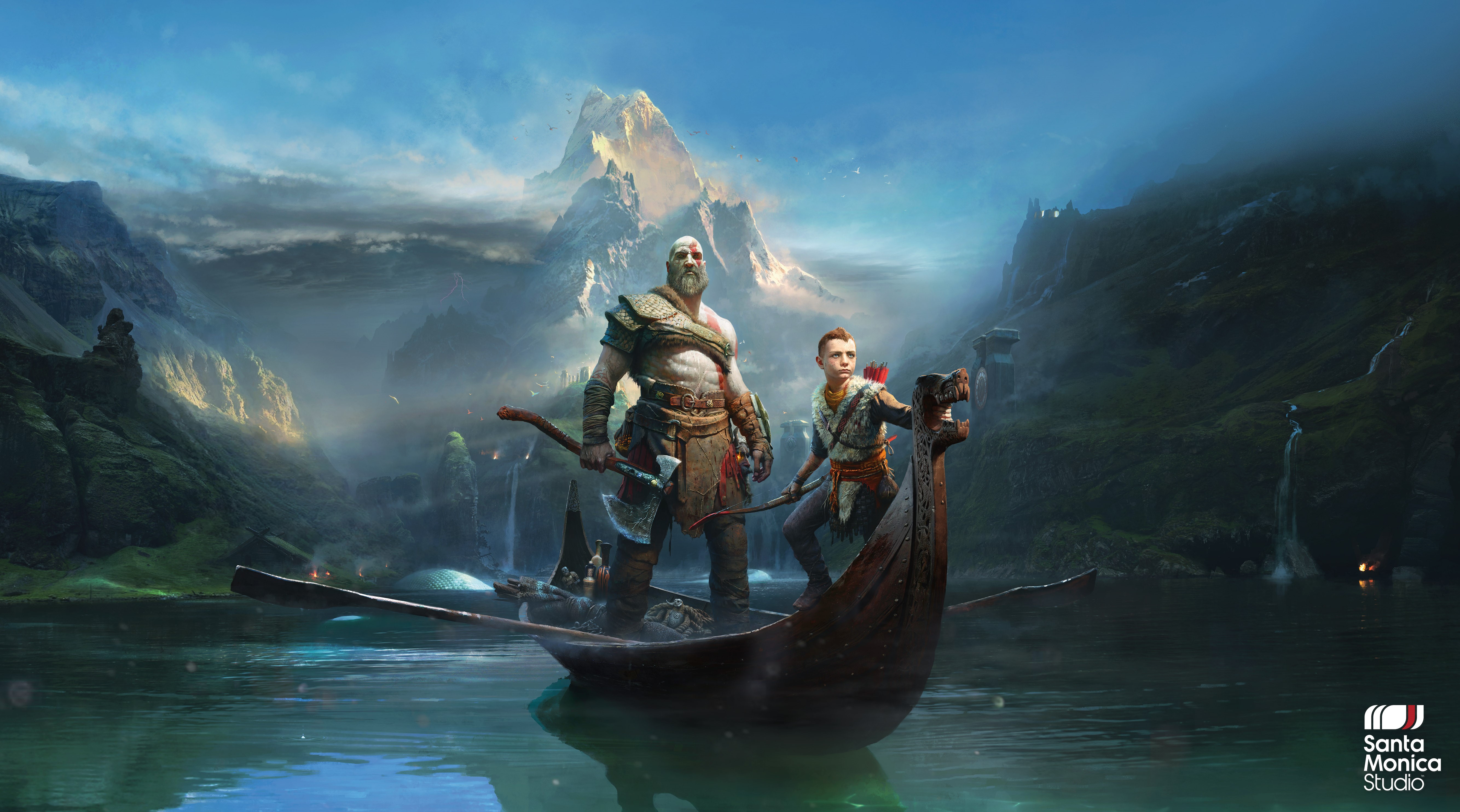 Kratos and Atreus in God of War 4K HD Wallpaper